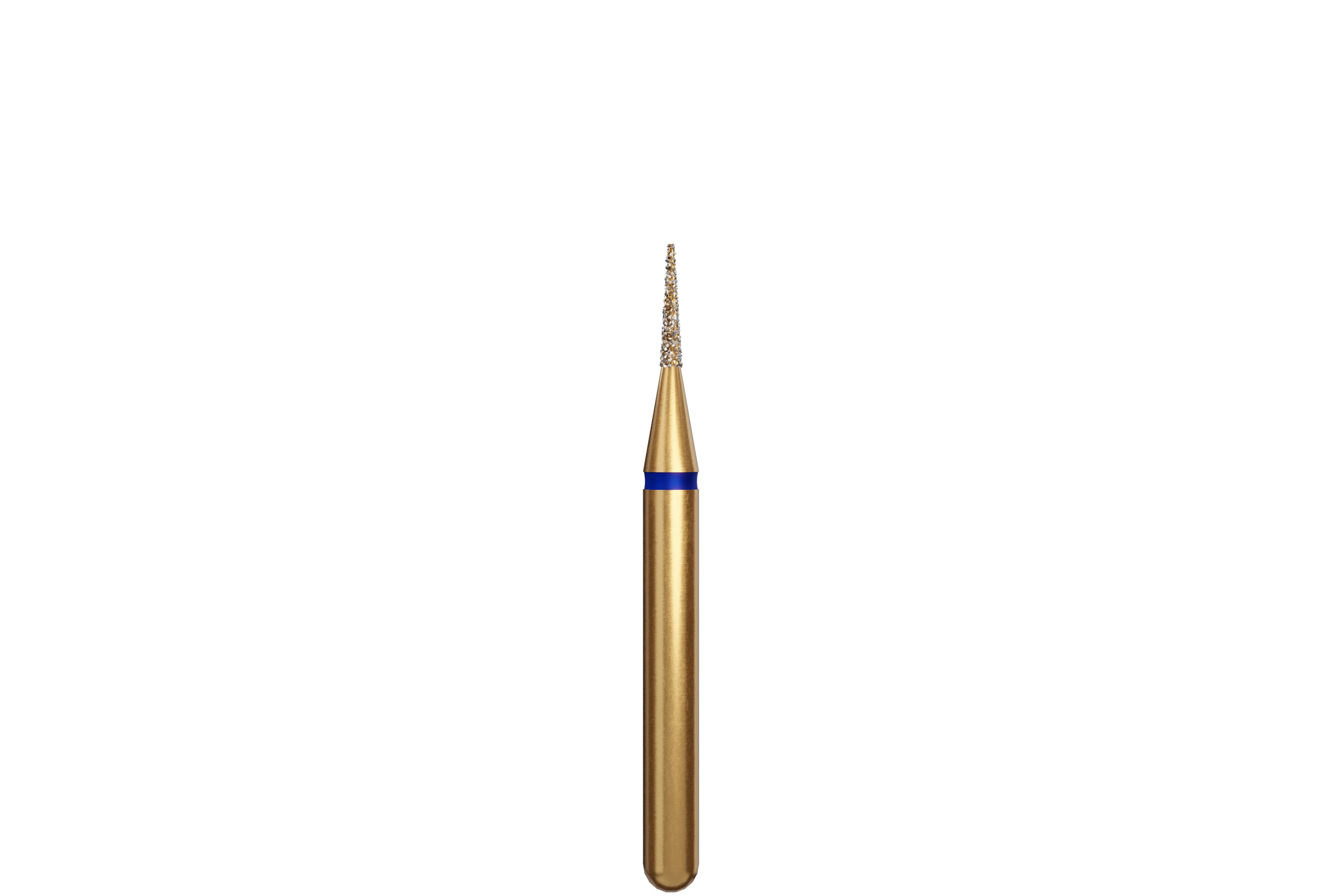 Coltene Alpen Multi-Use Multilayer Diamond Bur, FG, Medium Grit, Flame/Needle Shape, #853-008, 0.8 mm Head Diameter, 3.5 mm Head Length, 5/Pack - Alpen&reg; Diamonds - Medium - #853-008 (3.5) - Image 1