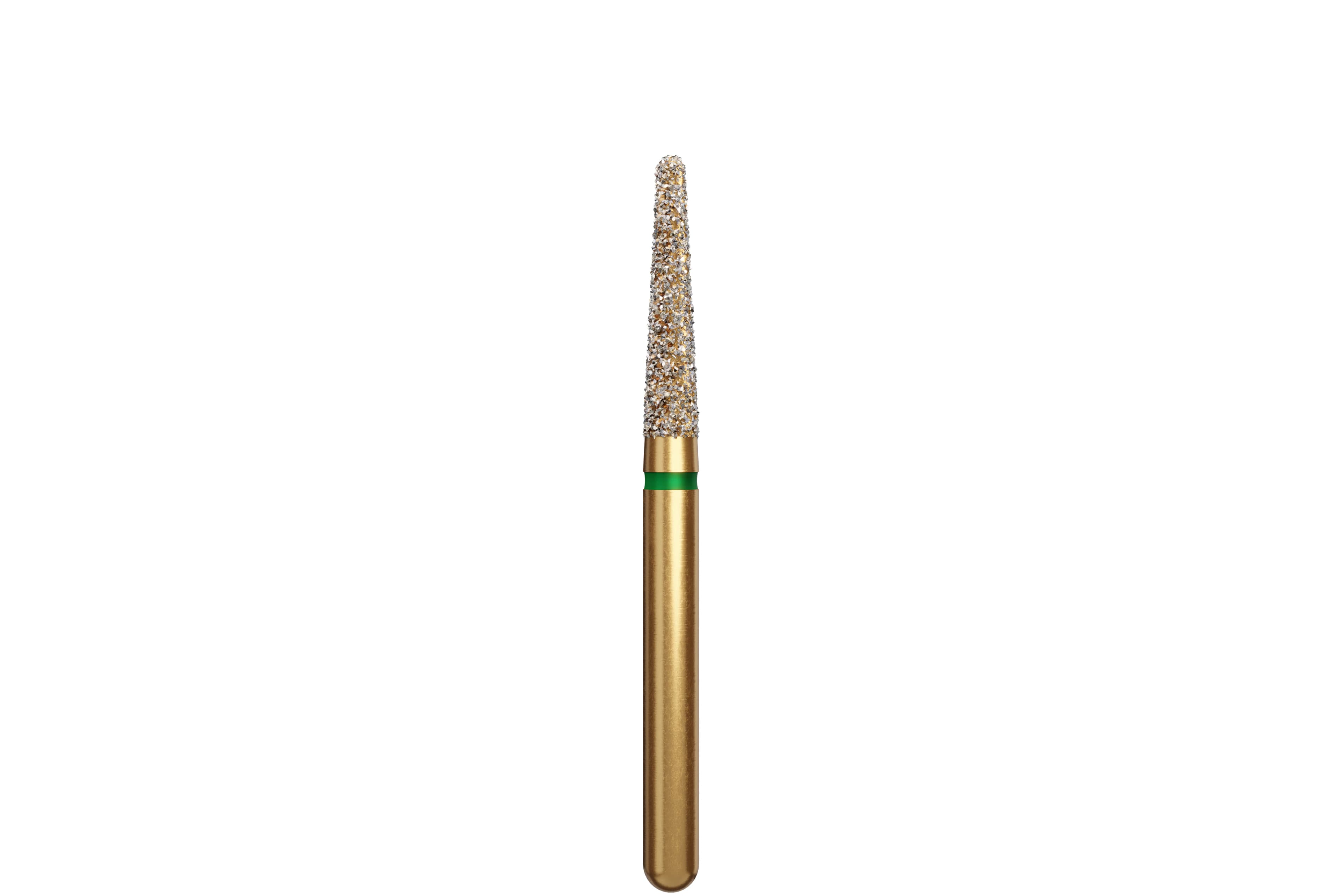 Coltene Alpen Multi-Use Multilayer Diamond Bur, FG, Coarse, Round End Taper, #856-018, 1.8 mm Head Diameter, 8 mm Head Length, 5/Pkg - Alpen&reg; Diamonds - Coarse - #856-018 (8.0) - Image 1