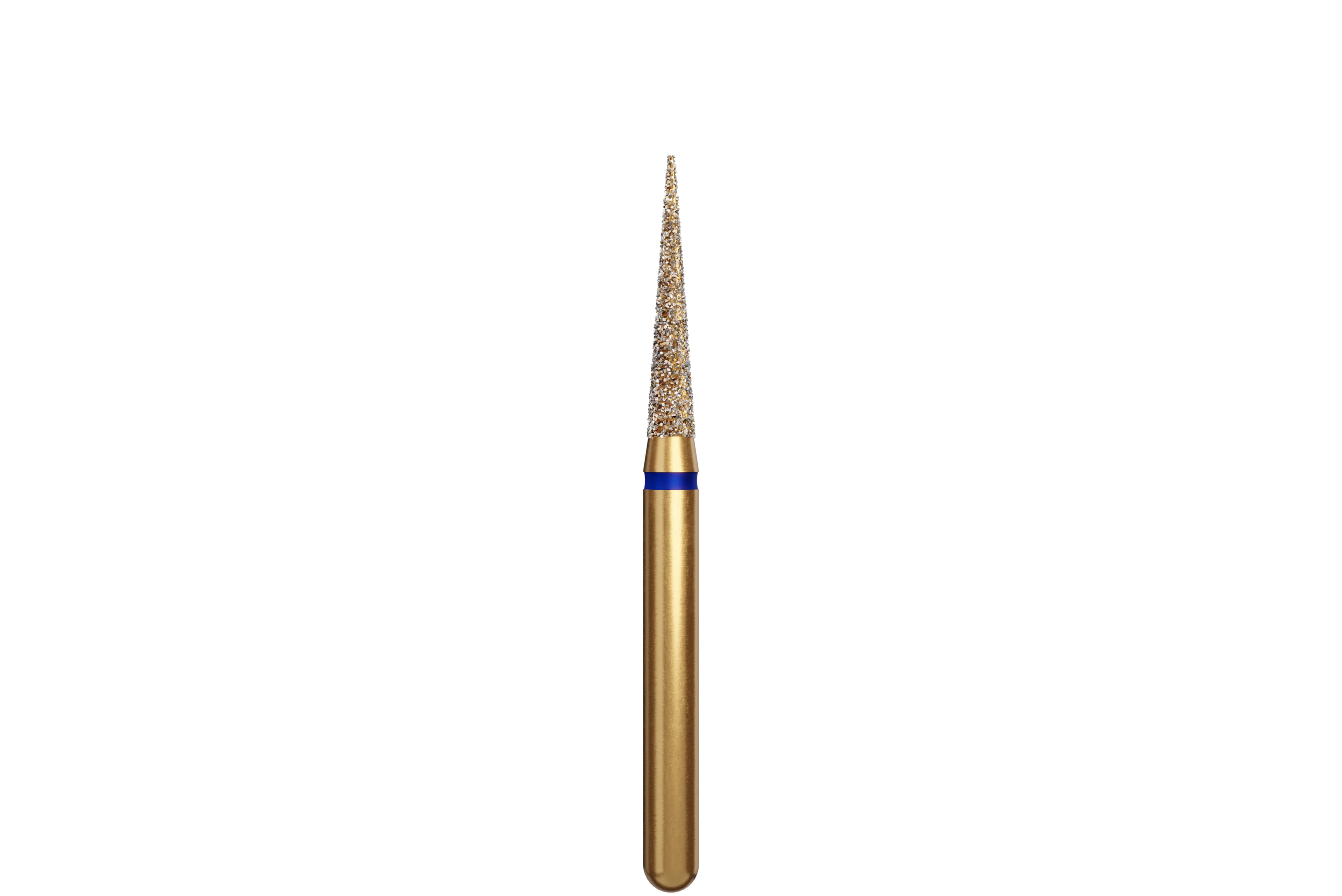 Alpen Diamond Bur, FG, Needle, Medium Grit, Blue, #858-016M, 1.6 mm Head, 8 mm Length, 5/Pk, 60032395 - Alpen Diamond Burs, FG, Needle, Medium, Blue, # 858-016M, 5/Pk, 60032395 - Image 1