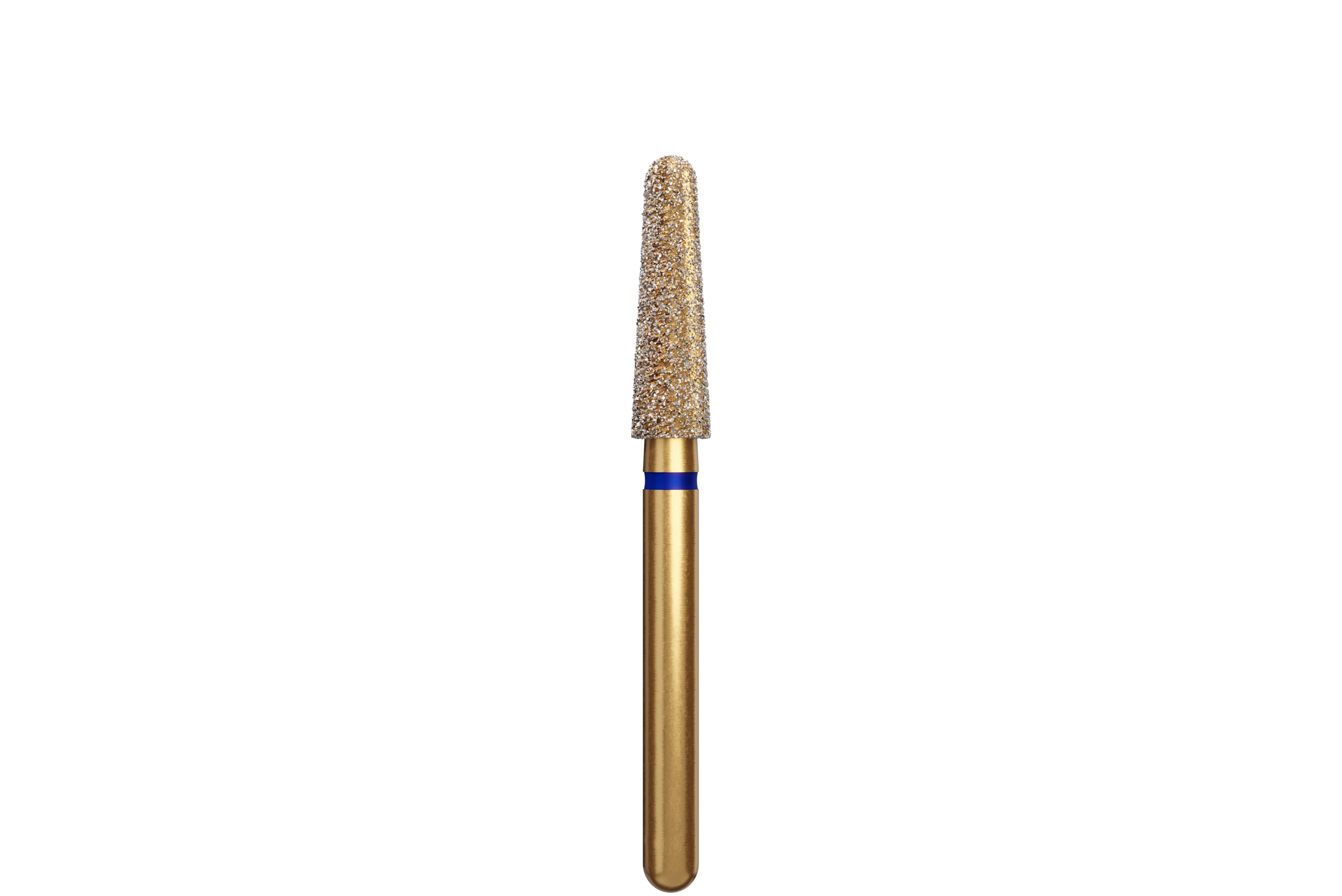 Alpen Diamond Bur, FG, Round End Taper, Medium, Blue, #856-025M, 2.5 mm Head, 8 mm Head Length, 5/Pk, 60032337 - Alpen Diamond Burs, FG, Round End Taper, Medium, Blue, # 856-025M, 5/Pk, 60032337 - Image 1