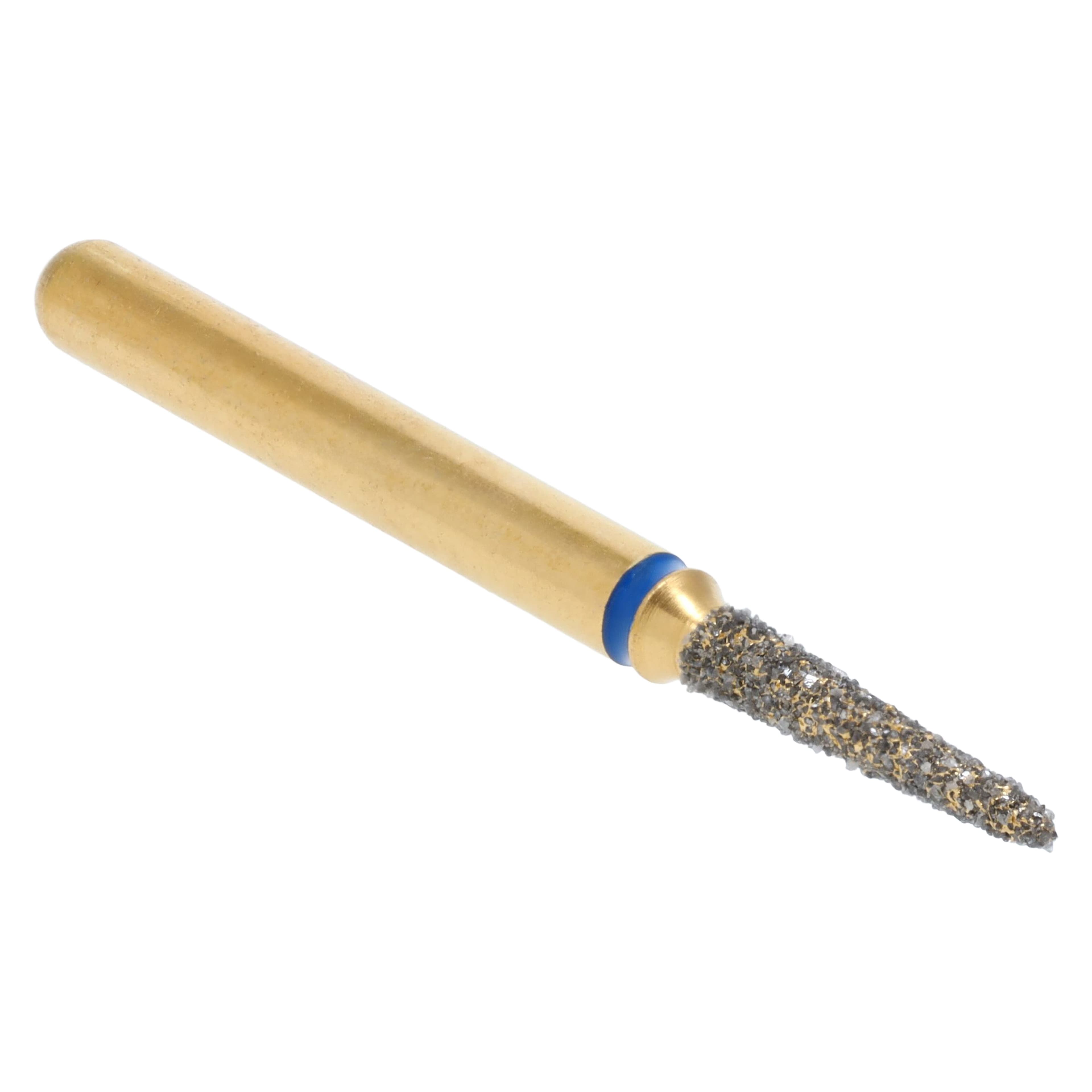 Alpen Multi-Use Multilayer Diamond Bur, FG, Medium, Tapered Torpedo/Curettage, #877K-012, 1.2 mm Head Diameter, 6 mm Head Length, Blue, 5/Pkg thumbnail 4