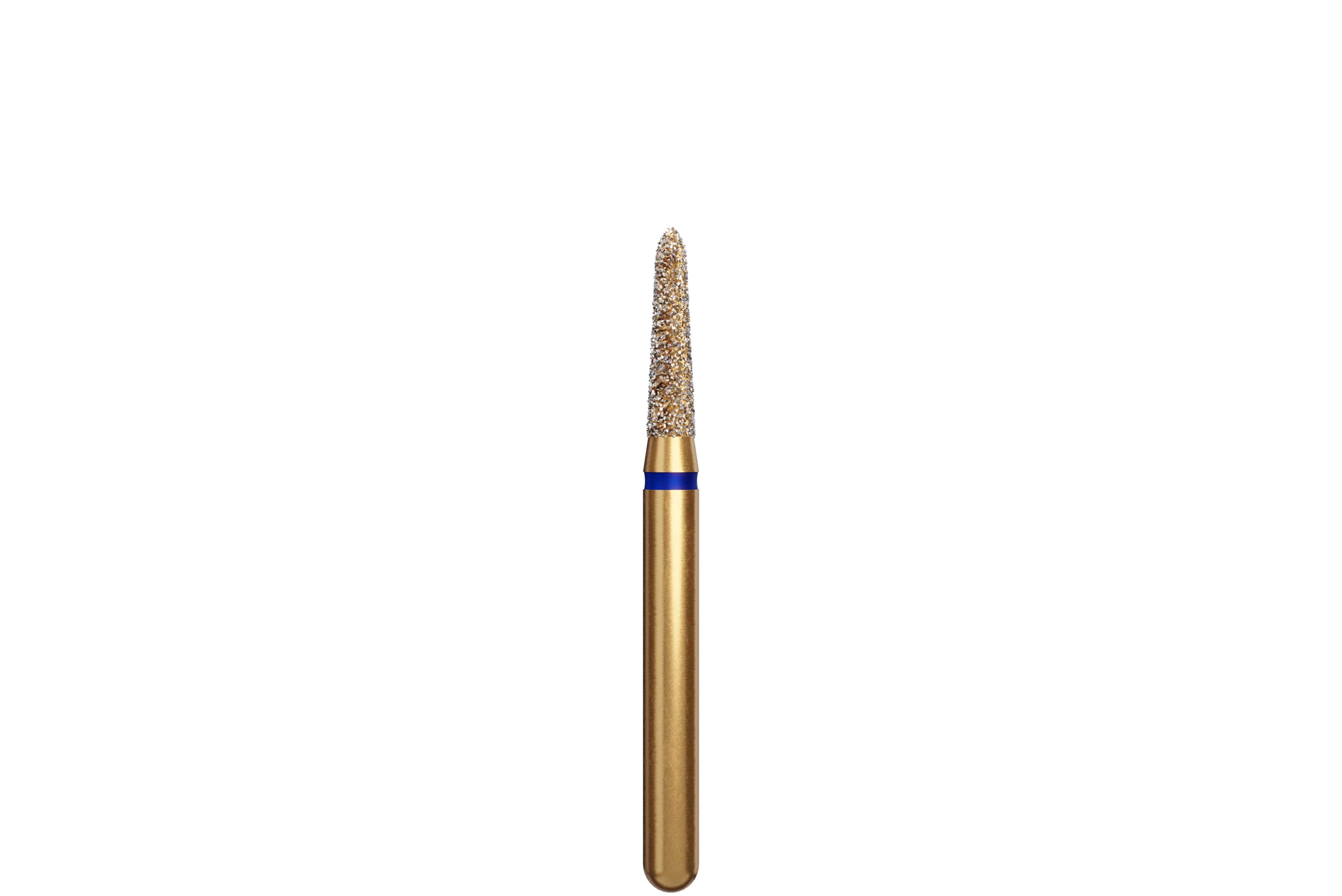 Coltene Alpen Multi-Use Multilayer Diamond Bur, FG, Medium Grit, Tapered Torpedo/Curettage, #877K-016, 1.6 mm Head Diameter, 6 mm Head Length, 5/Pkg - Alpen&reg; Diamonds - Medium - #877K-016 (6.0) - Image 1