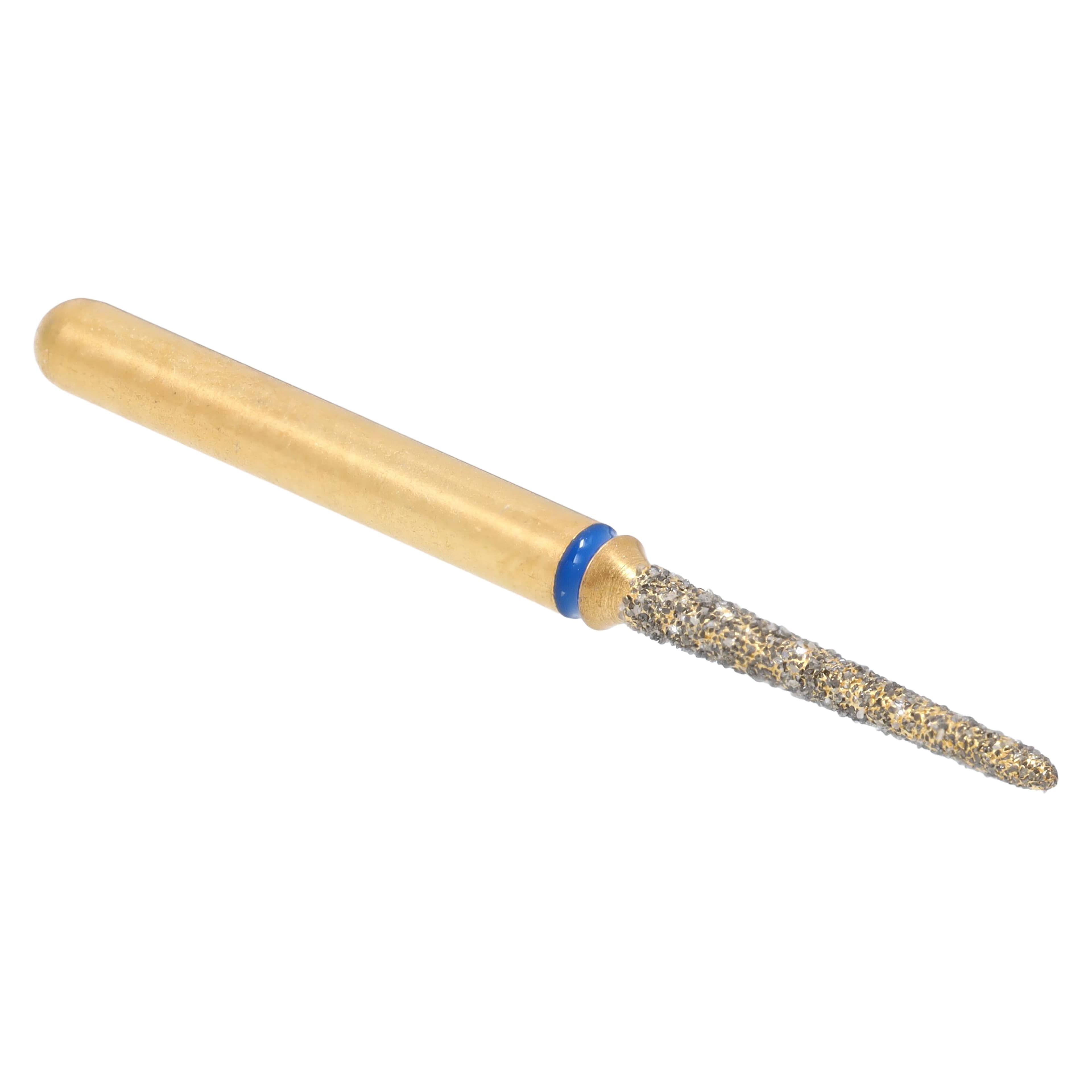 Coltene Alpen Multi-Use Multilayer Diamond Bur, FG, Medium, Tapered Torpedo/Curettage, #878K-010, 1 mm Head Diameter, 8 mm Head Length, 5/Pkg thumbnail 4