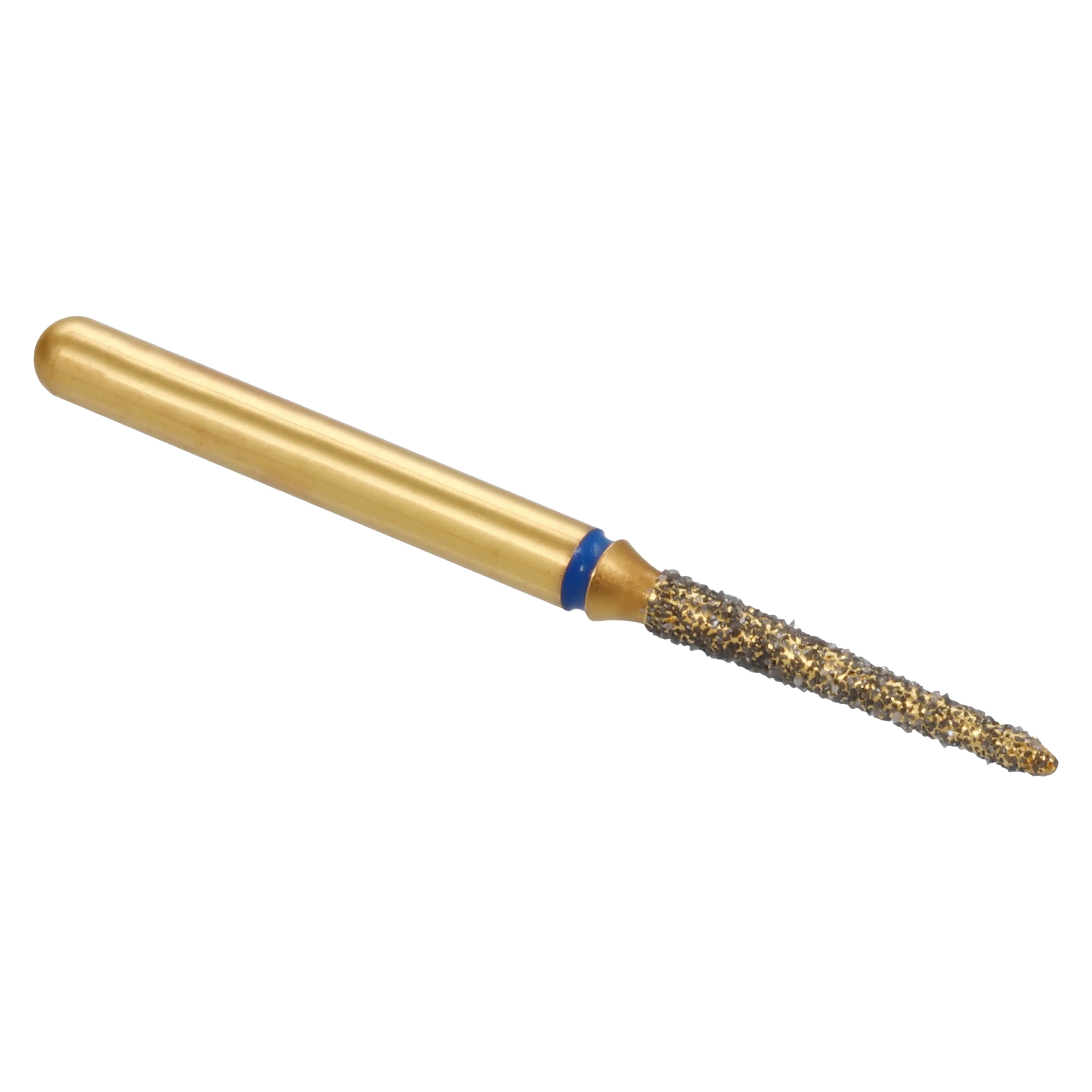 Coltene Alpen Multi-Use Multilayer Diamond Bur, FG, Medium Grit, Tapered Torpedo/Curettage, #878K-012, 1.2 mm Head Diameter, 8 mm Head Length, 5/Pkg thumbnail 4
