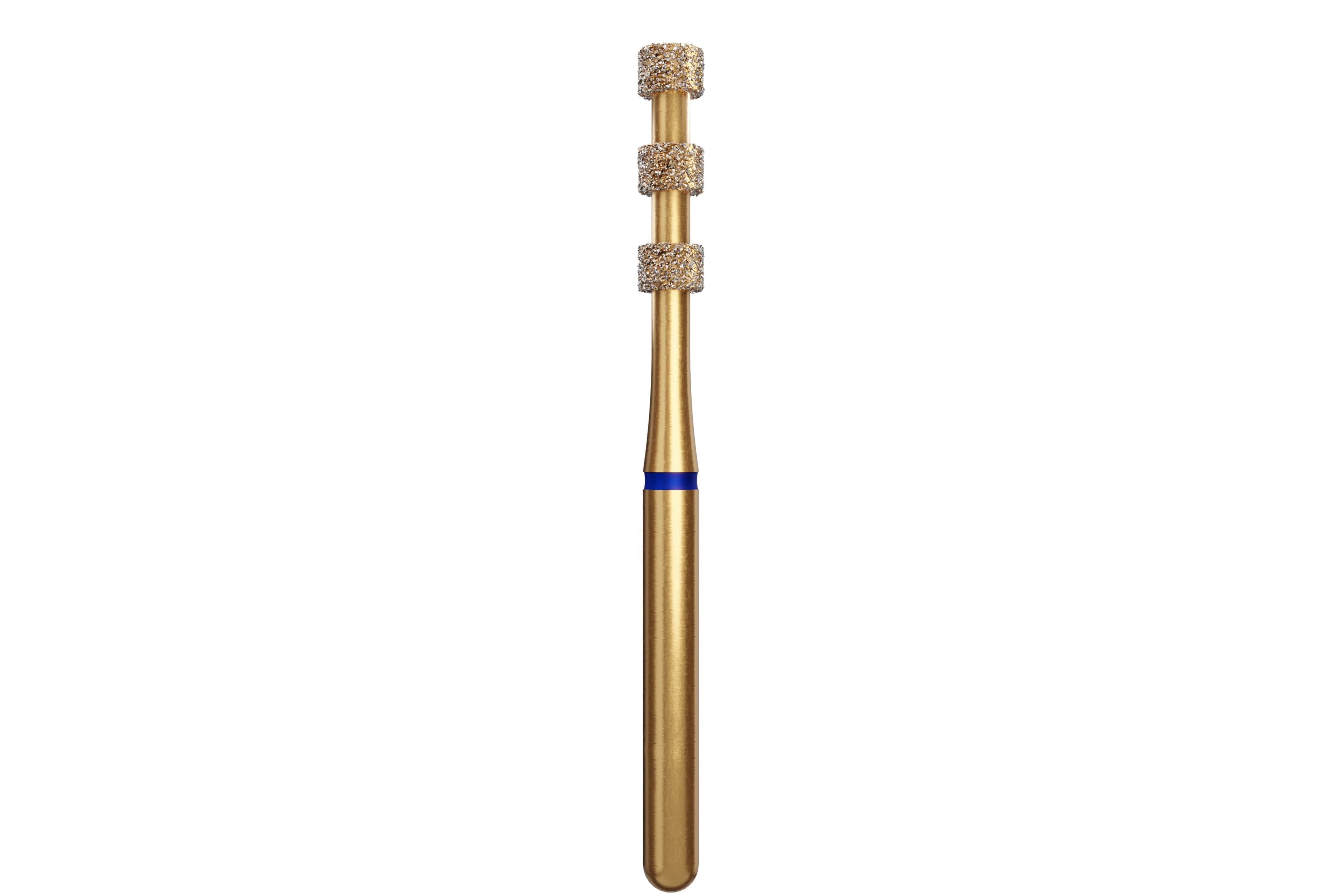 Alpen Diamond Depth Marker Bur, FG, Medium, Blue, #834-021M, 2.1 mm Head, 6.8 mm Length, 5/Pk, 60031997 - Alpen Diamond Burs, FG, Tri-Wheel Depth Cutter, Medium, Blue, # 834-021M, 5/Pk, 60031997 - Image 1
