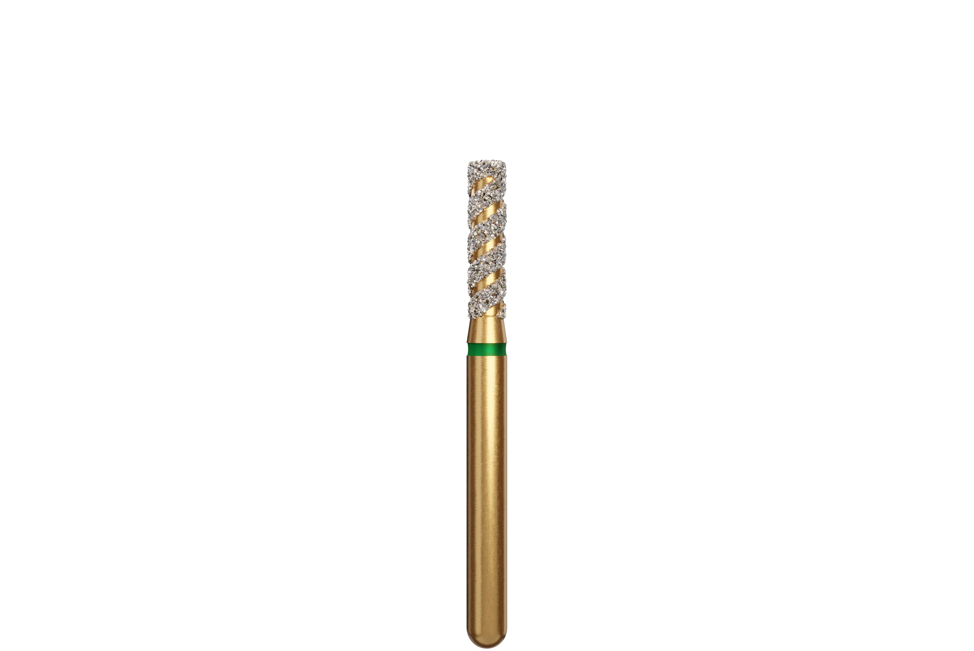 Alpen Multi-Use TurboCut Diamond Bur, FG, Coarse, Green Ring, Flat End Cylinder, 1.6 mm Head Diameter, 6 mm Head Length, 5/Pkg, #836-016 - Alpen Multi-Use Turbocut Diamond Instruments – FG, Coarse, Green, Flat End Cylinder, 5/Pkg - # 836T, 1.6 mm Head Diameter, 6 mm Head Length - Image 1