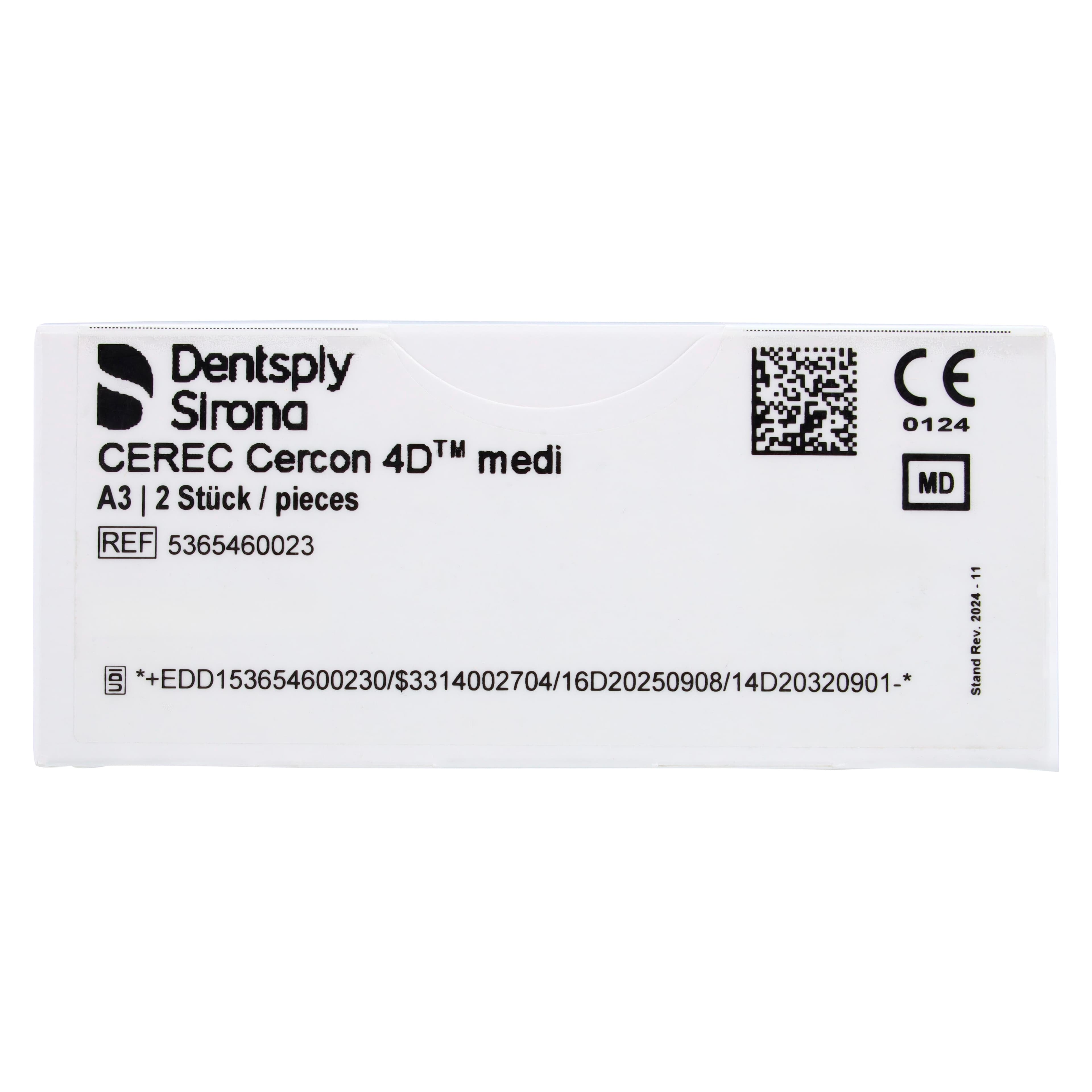 CEREC Cercon 4D Multidimensional Zirconia CAD/CAM Block, Medi, Shade A3, 2/Box thumbnail 3