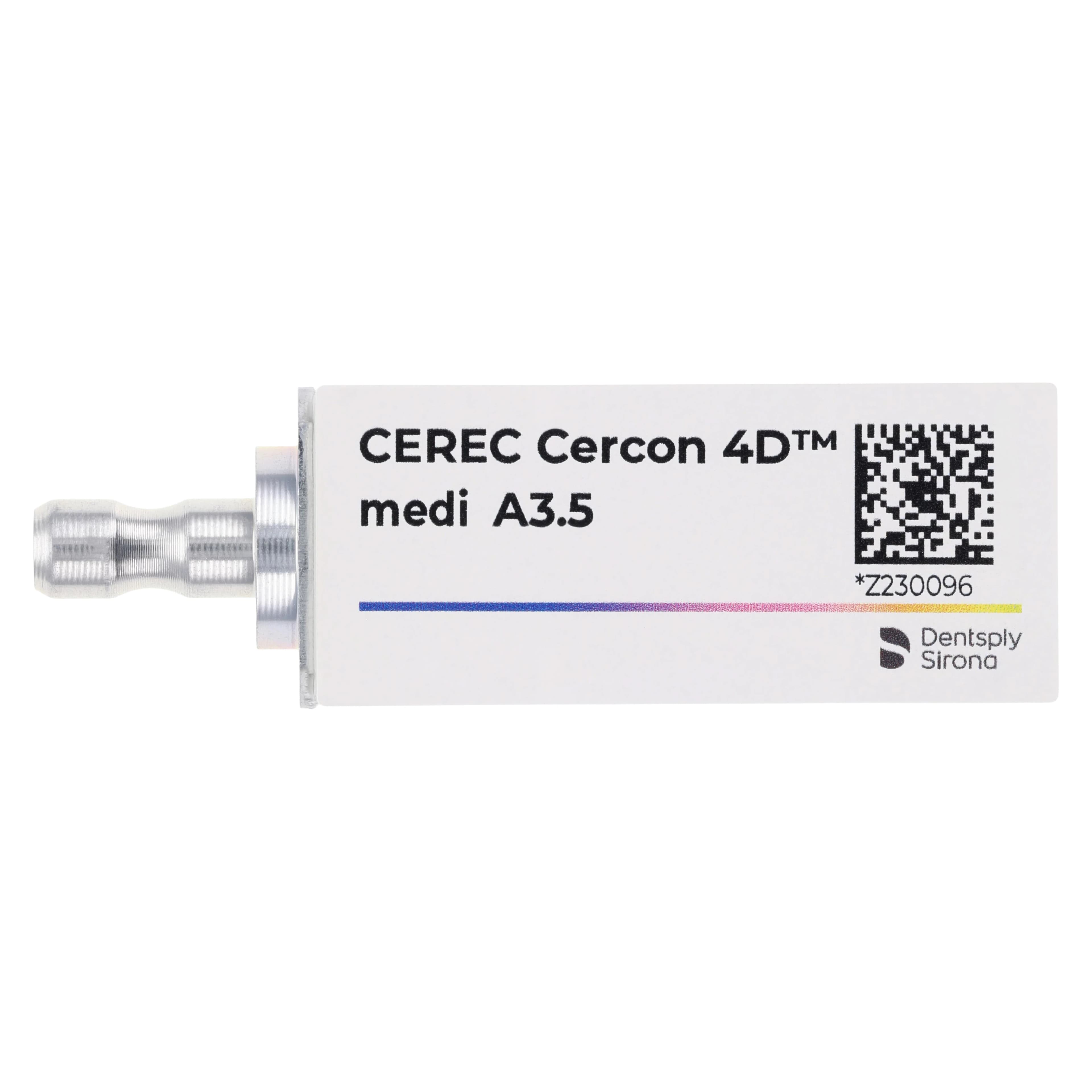 CEREC Cercon 4D Multidimensional Zirconia CAD/CAM Milling Block, Medi Size, Shade A3.5, 2/Box - CEREC Cercon 4D Medi CAD Blocks - Image 1