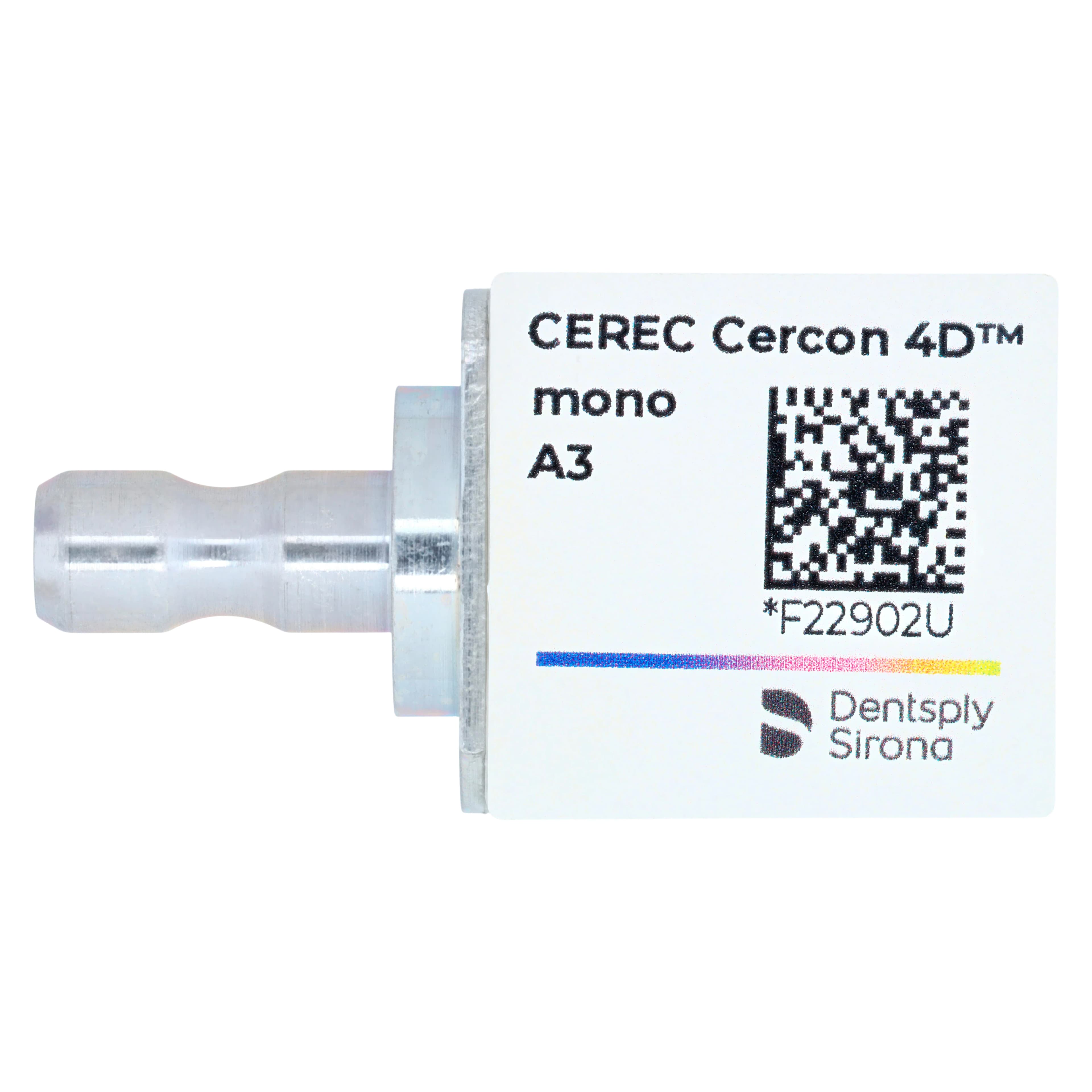 CEREC Cercon 4D Multidimensional Zirconia CAD/CAM Milling Block, Mono, Shade A3, 4/Box - CEREC Cercon 4D Mono CAD Blocks - Image 1