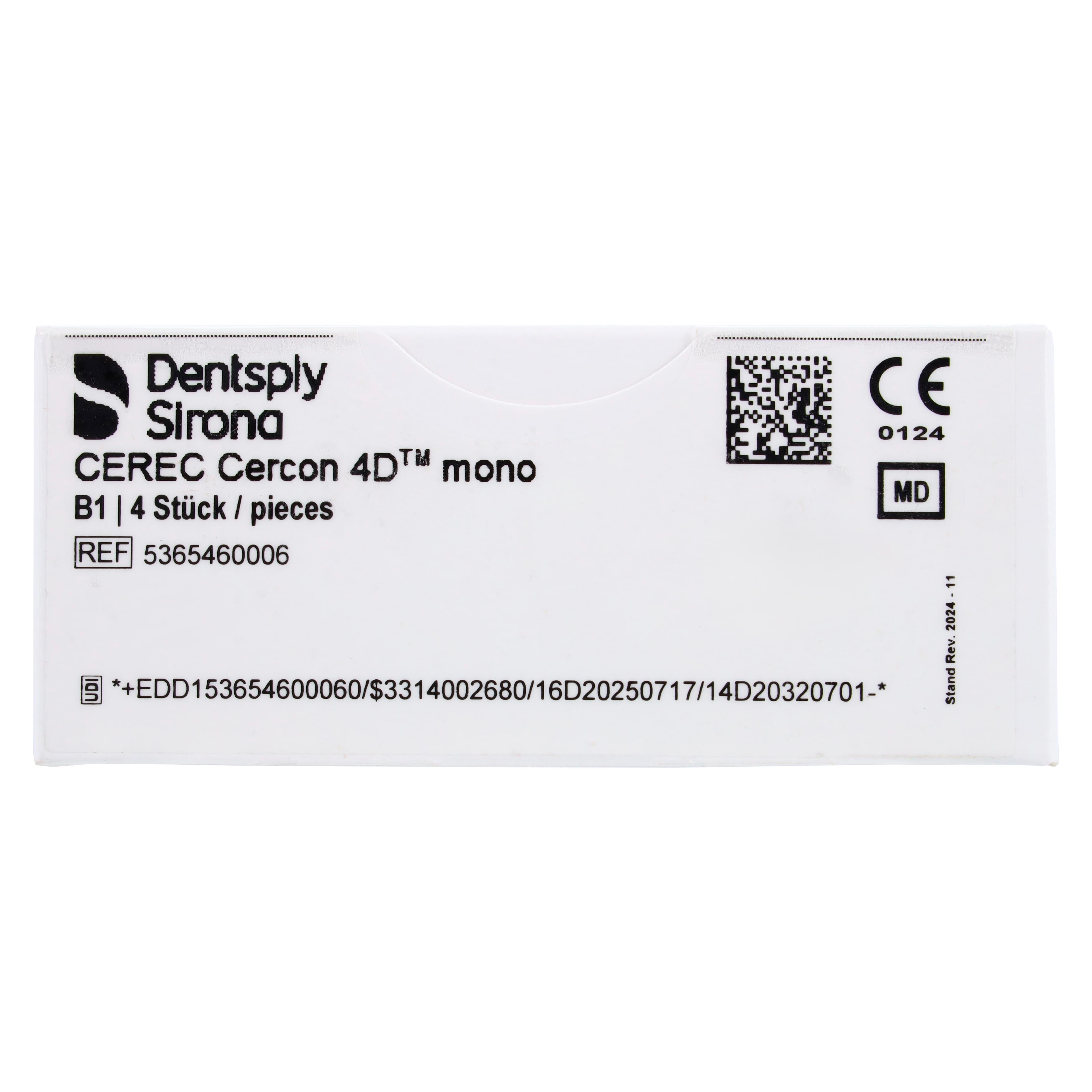 CEREC Cercon 4D Multidimensional Zirconia CAD/CAM Milling Block, Mono, Shade B1, 4/Box thumbnail 3