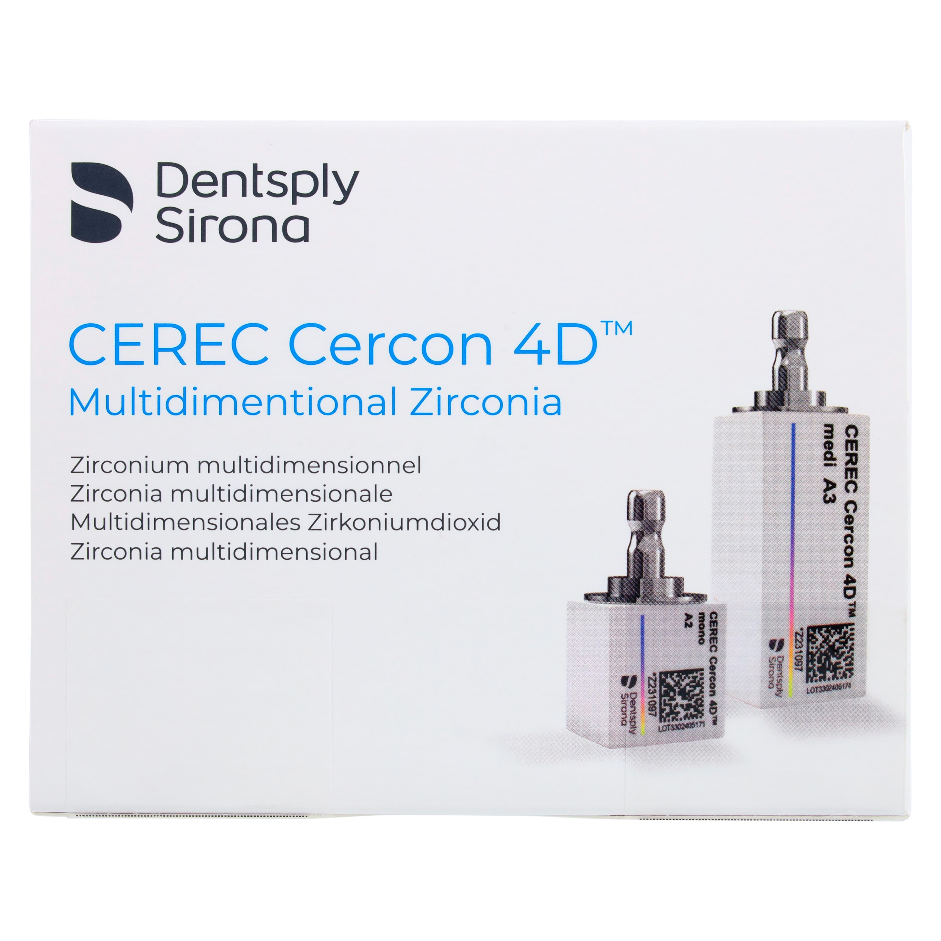 CEREC Cercon 4D Multidimensional Zirconia CAD/CAM Milling Block, Mono, Shade D3, 4/Box thumbnail 2