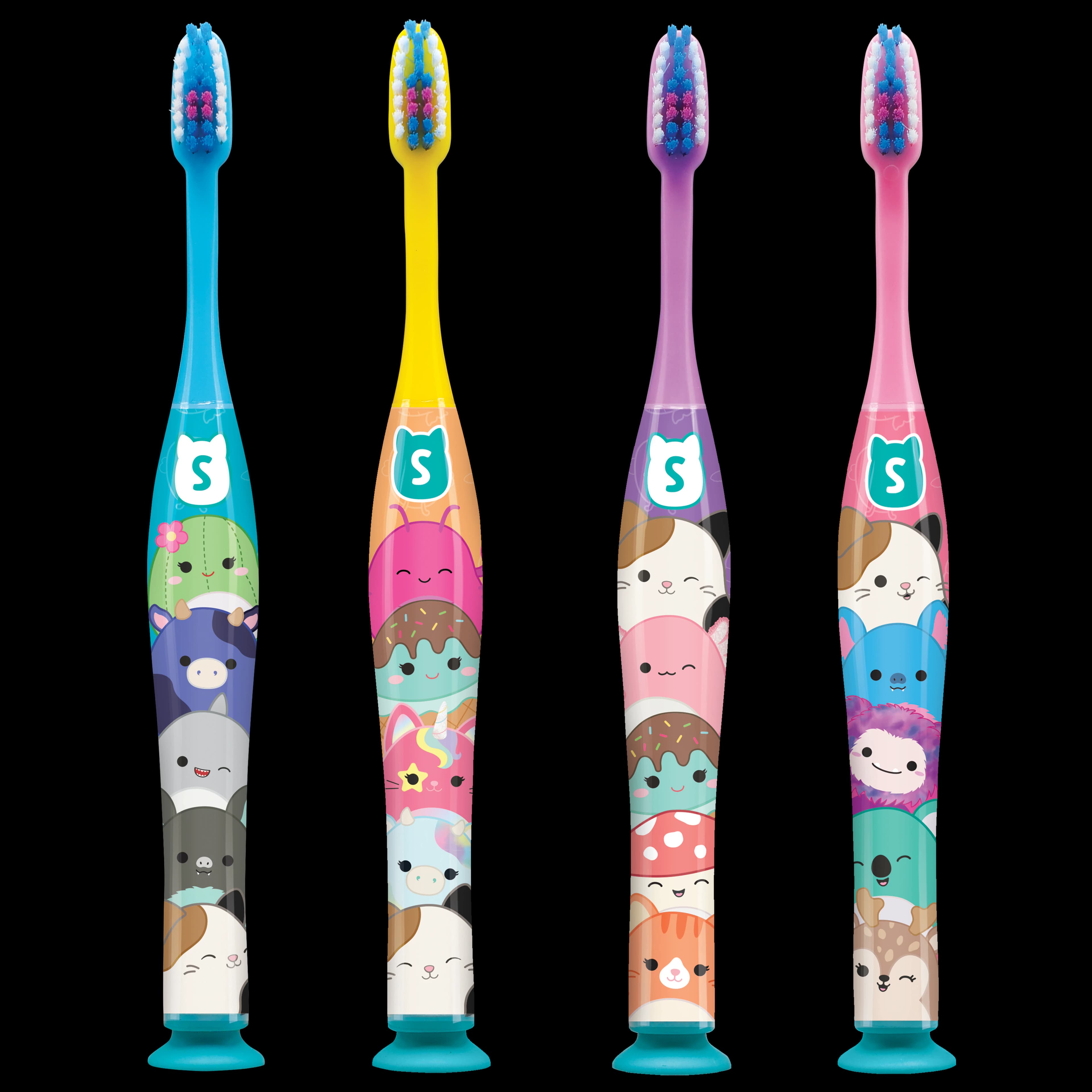 GUM Squishmallows Manual Toothbrush, Ultra-Soft, Child (Ages 3+), Assorted, 12/Pkg, Item #4060SM1 - Squishmallows Manual Toothbrush - Image 1