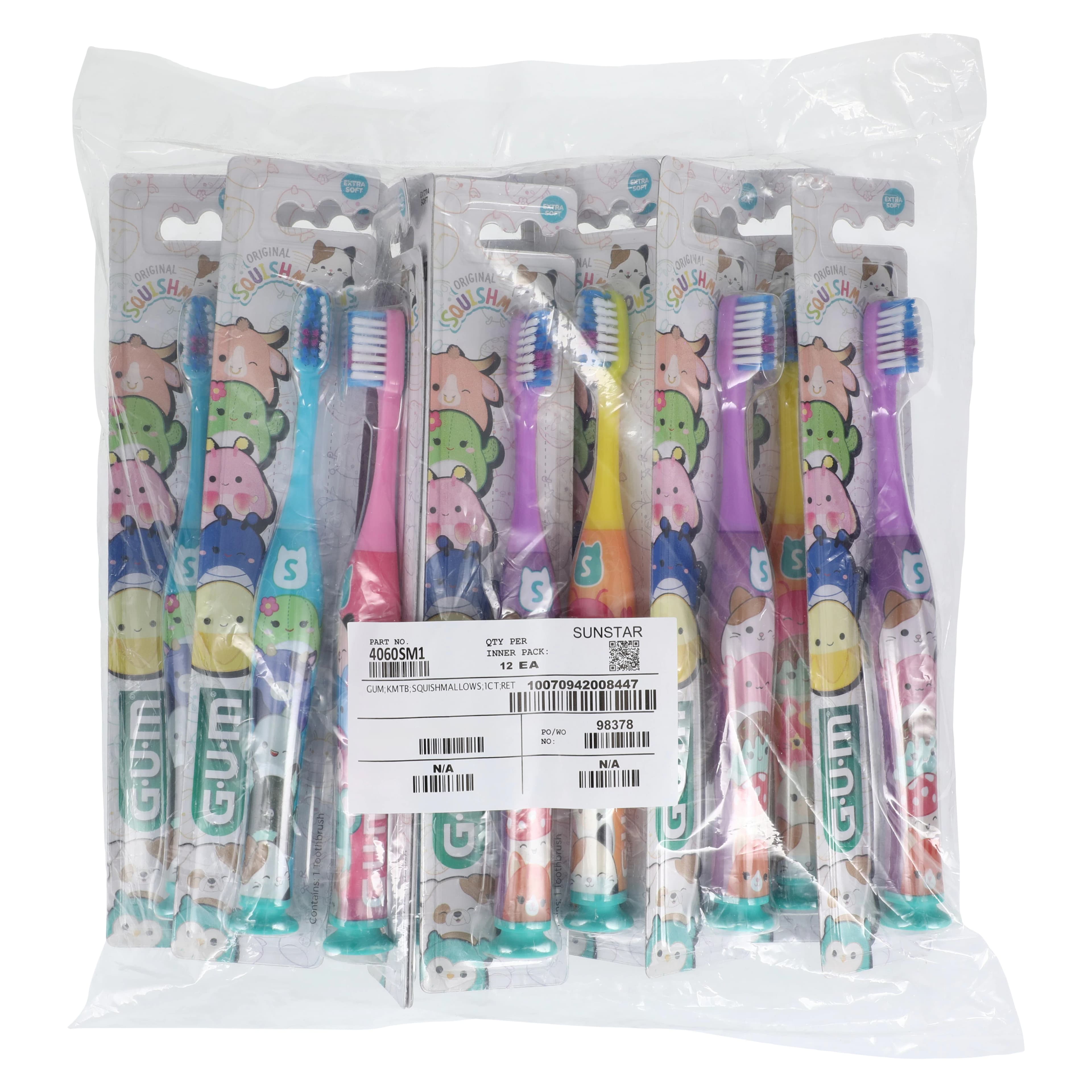 GUM Squishmallows Manual Toothbrush, Ultra-Soft, Child (Ages 3+), Assorted, 12/Pkg, Item #4060SM1 thumbnail 3