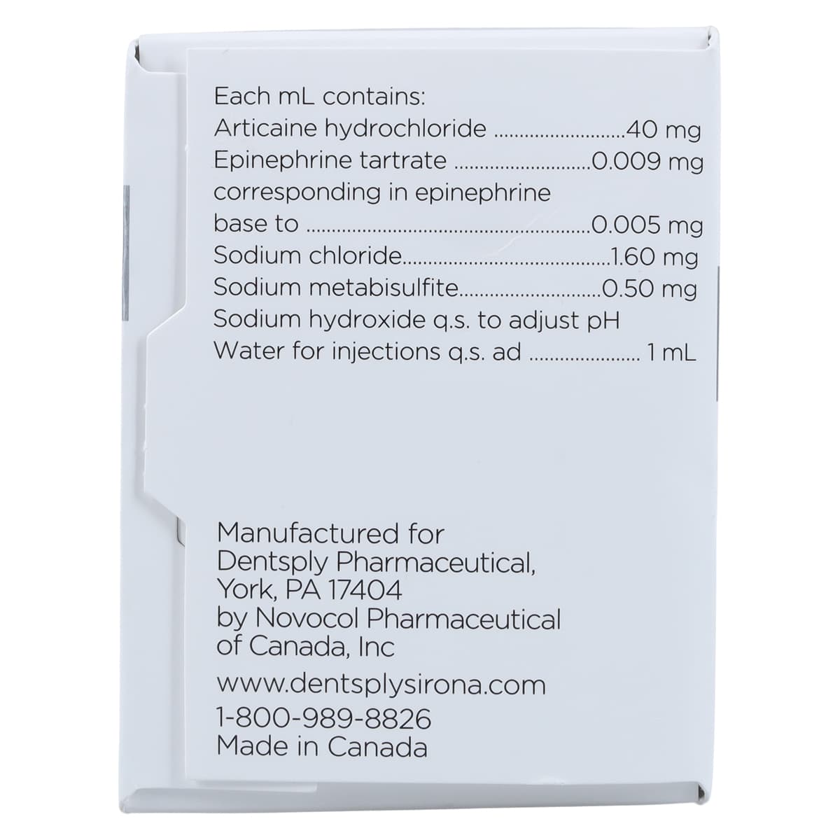 Articadent DENTAL 4% Articaine HCl with Epinephrine 1:200,000 Injection Cartridges, 1.7 mL, 50/Box, 52216 thumbnail 5
