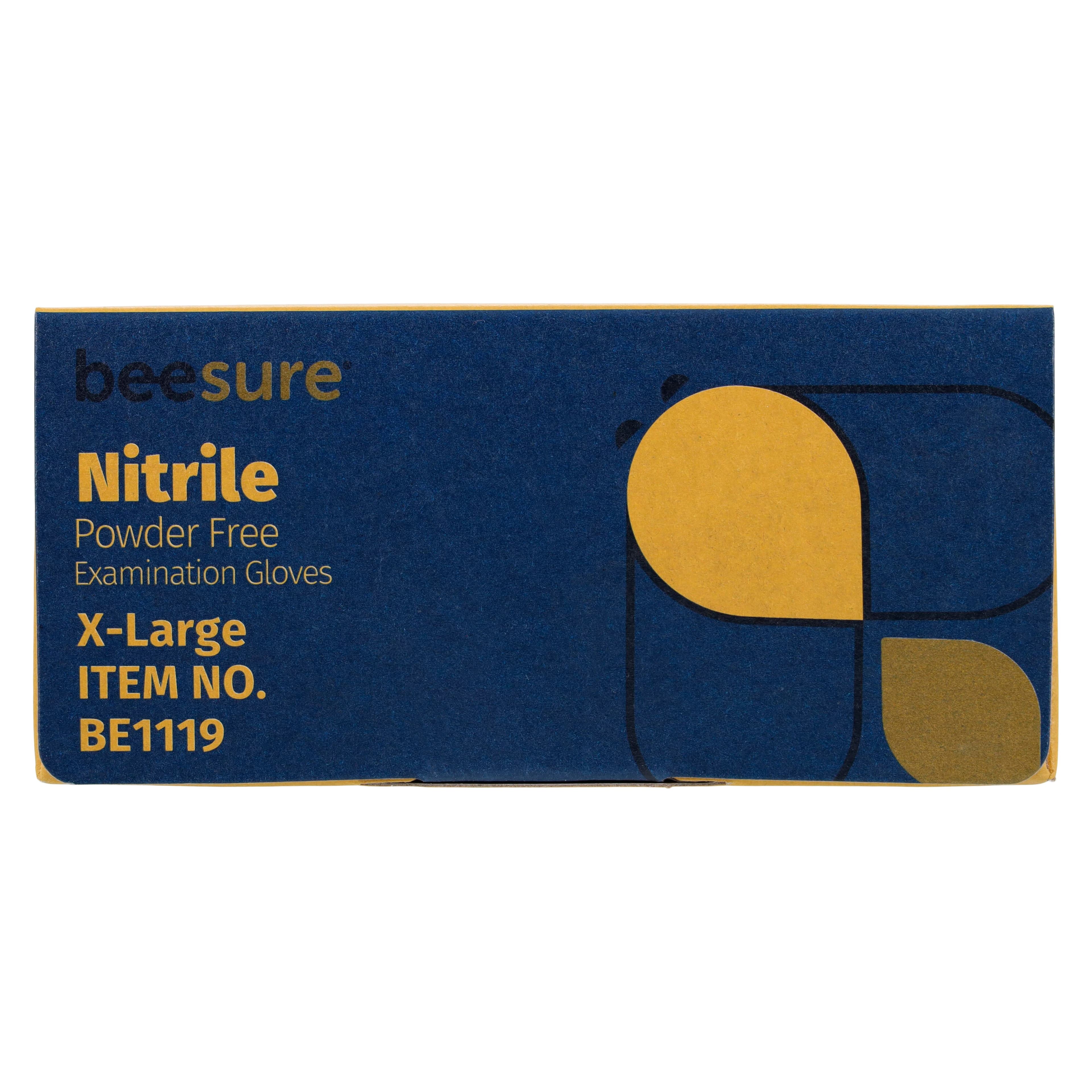 BeeSure Nitrile Powder-Free Exam Gloves, Light Blue, Extra Large, 100/Box, BE1119 thumbnail 6