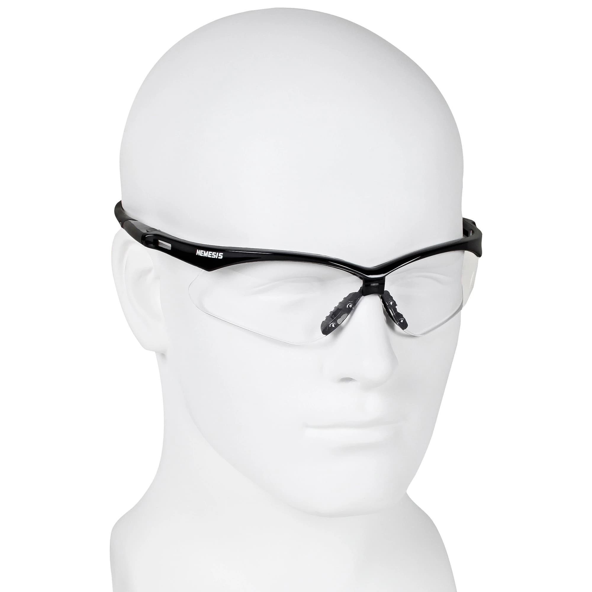 KleenGuard Nemesis Safety Glasses, Clear Lens, Black Frame, 12/Box thumbnail 3
