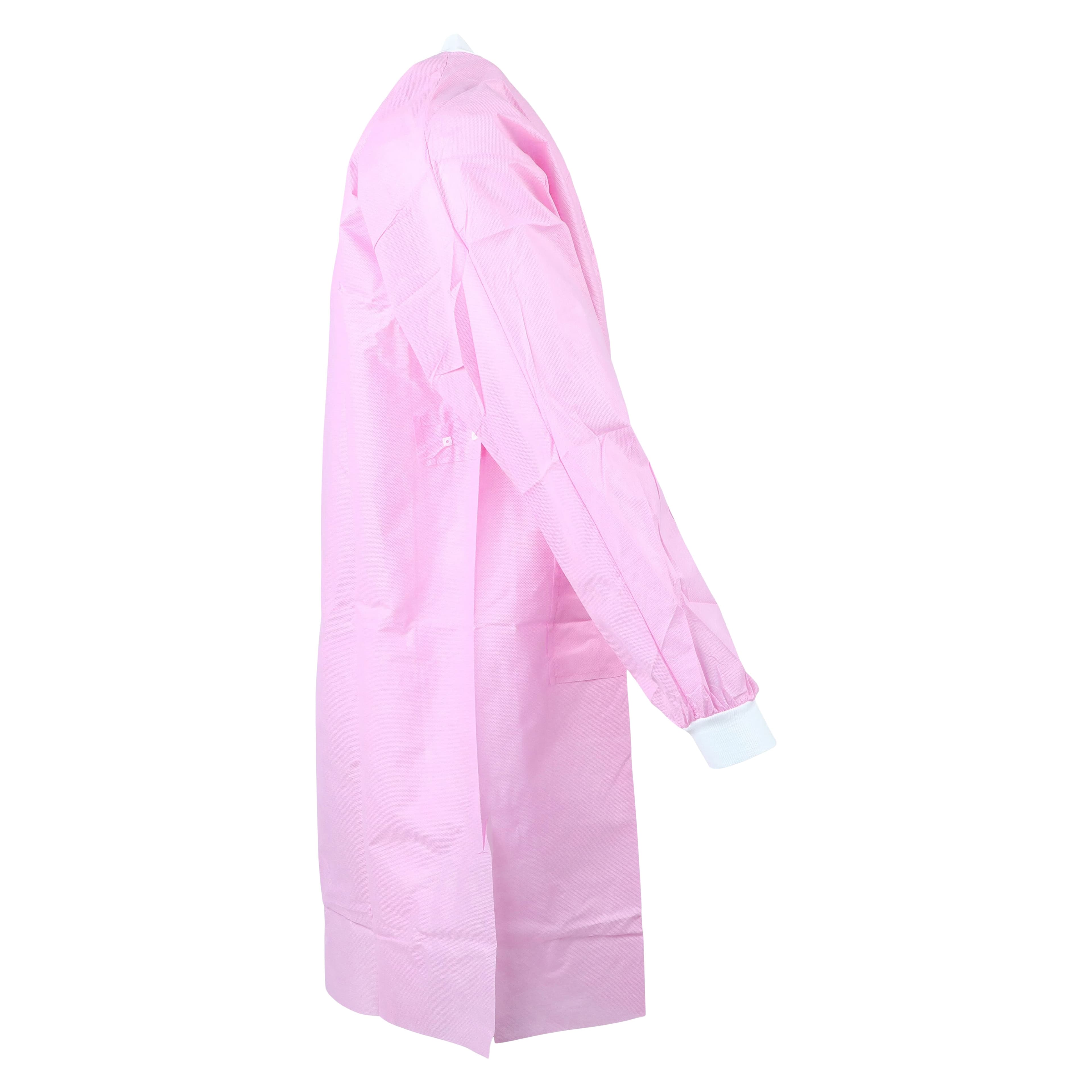 FiTMe Disposable Lab Coat, X-Large, Bubblegum Pink, 10/Pack thumbnail 3