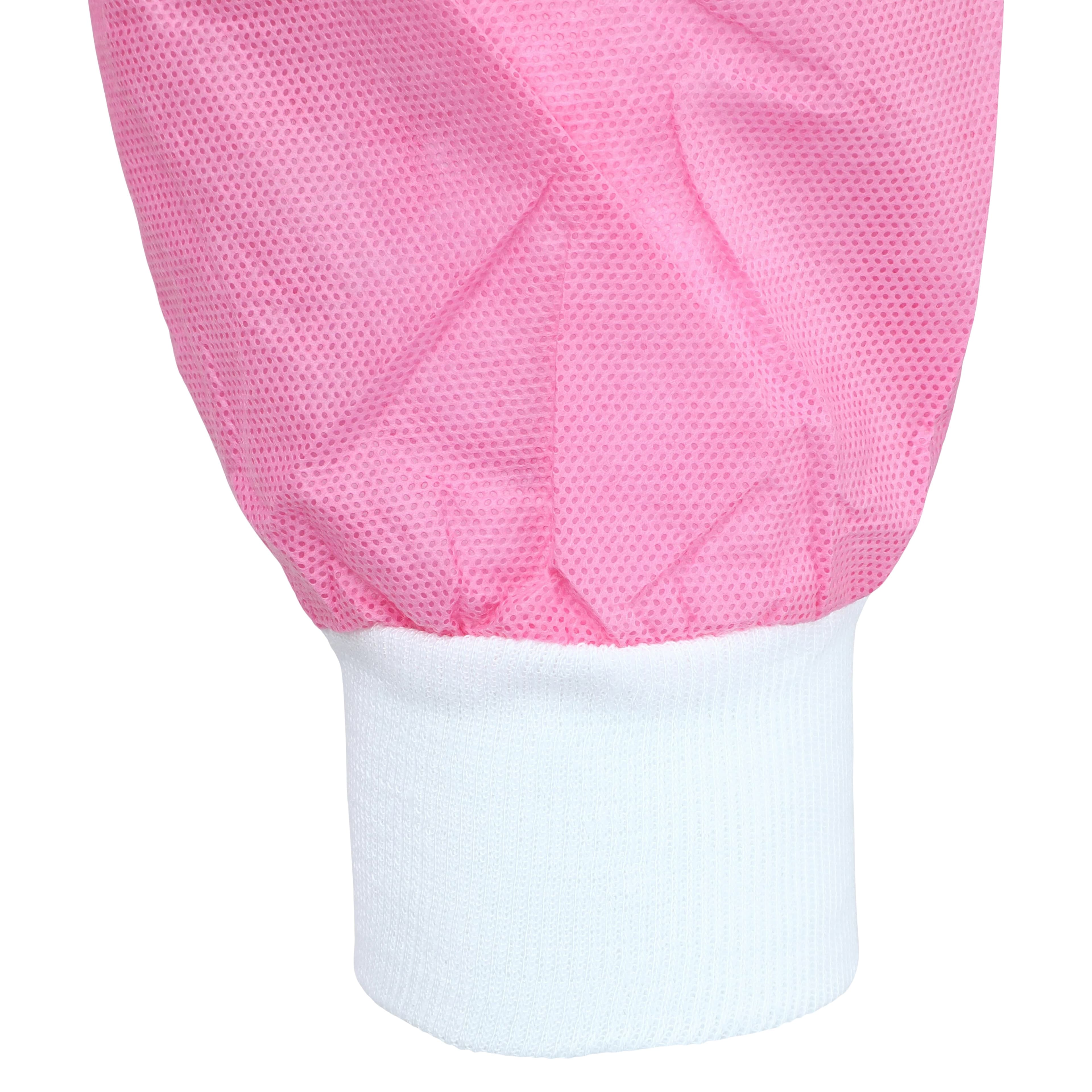Dukal FitMe Disposable Lab Jacket, Raspberry Pink, Medium, 10/Pack, UGJ-6509-M thumbnail 7