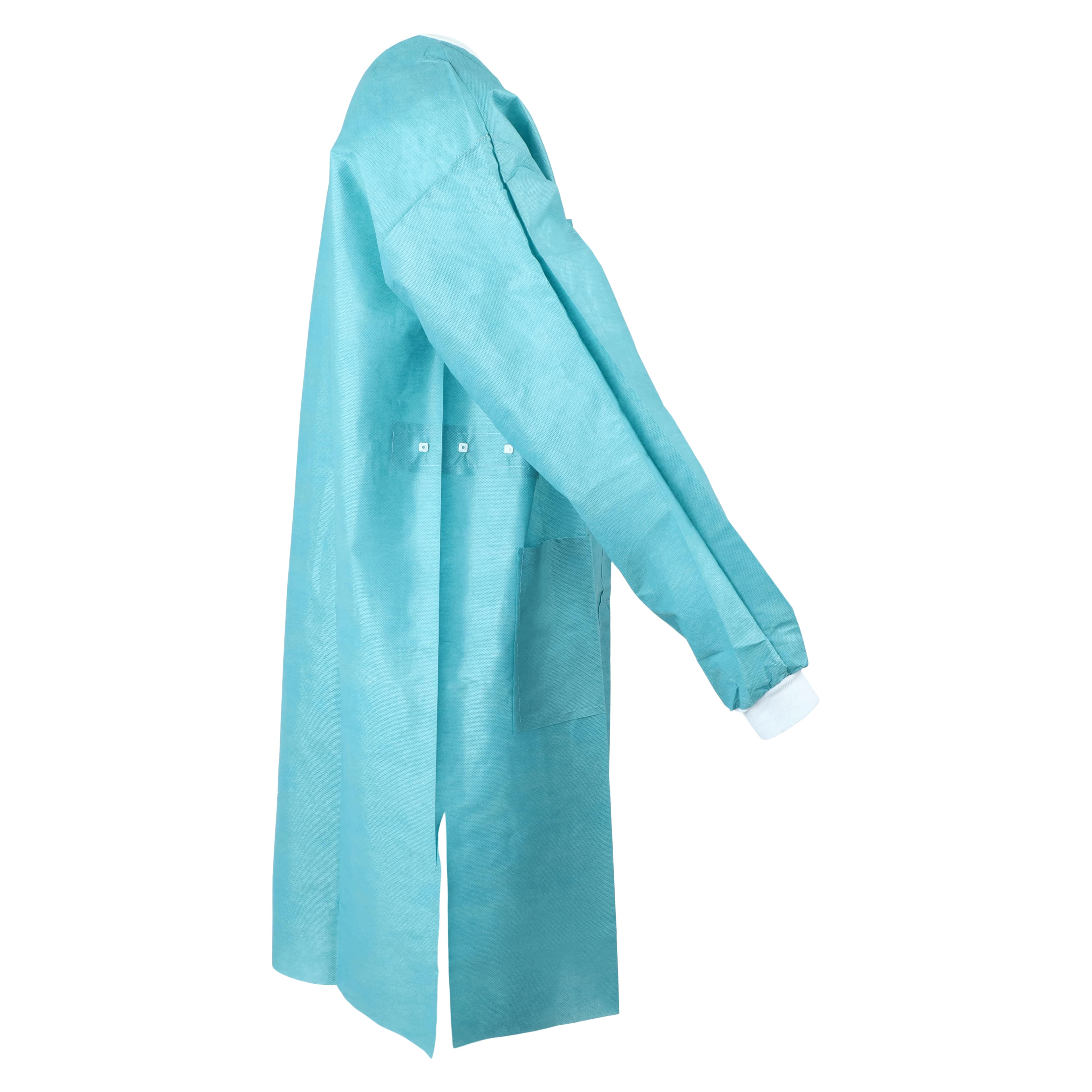 Dukal FitMe Lab Coat, Teal/Green, Large, 10/Pack, UGC-6605-L thumbnail 3