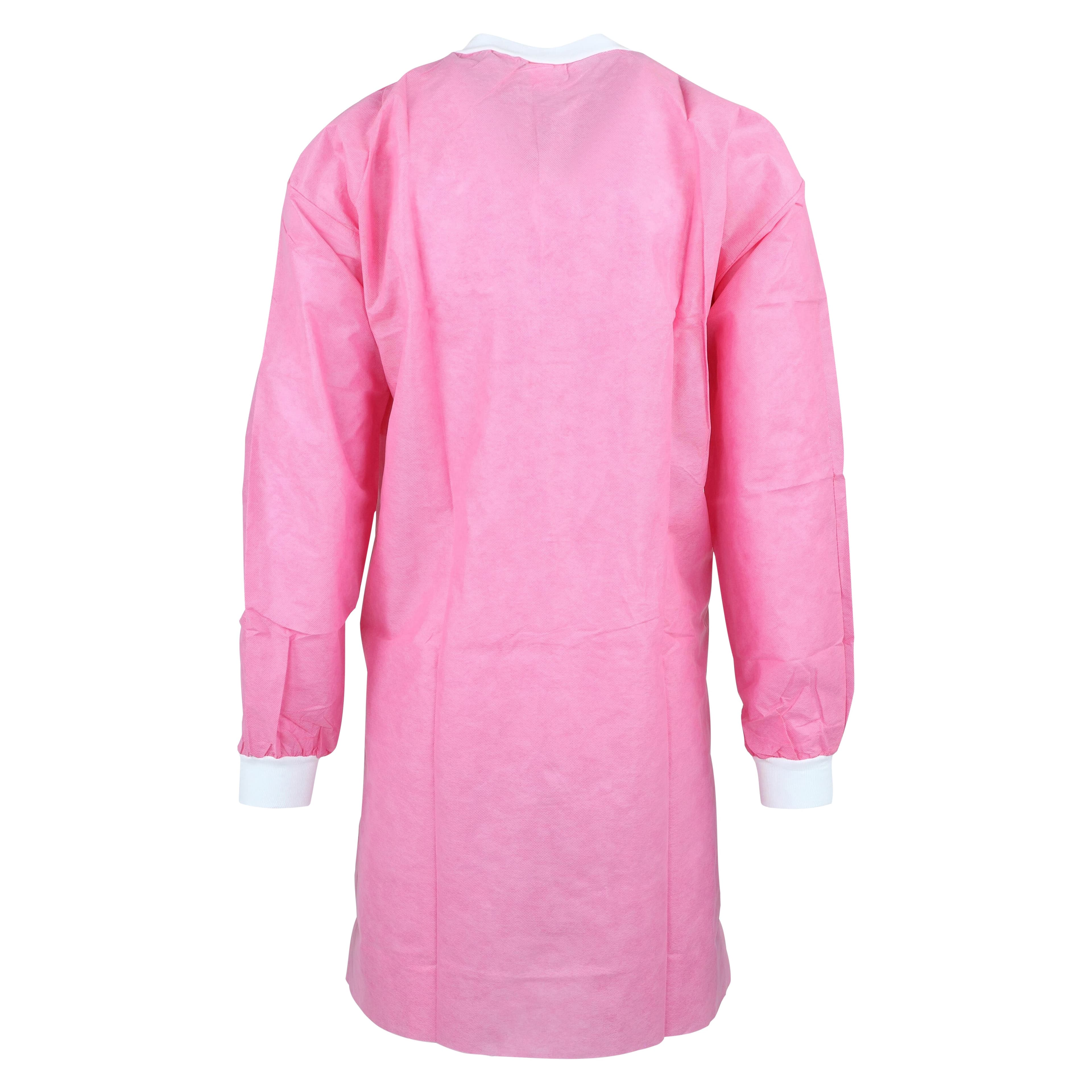 Dukal FitMe Lab Coats, Raspberry Pink, Medium, 10/Pack, UGC-6609-M thumbnail 4