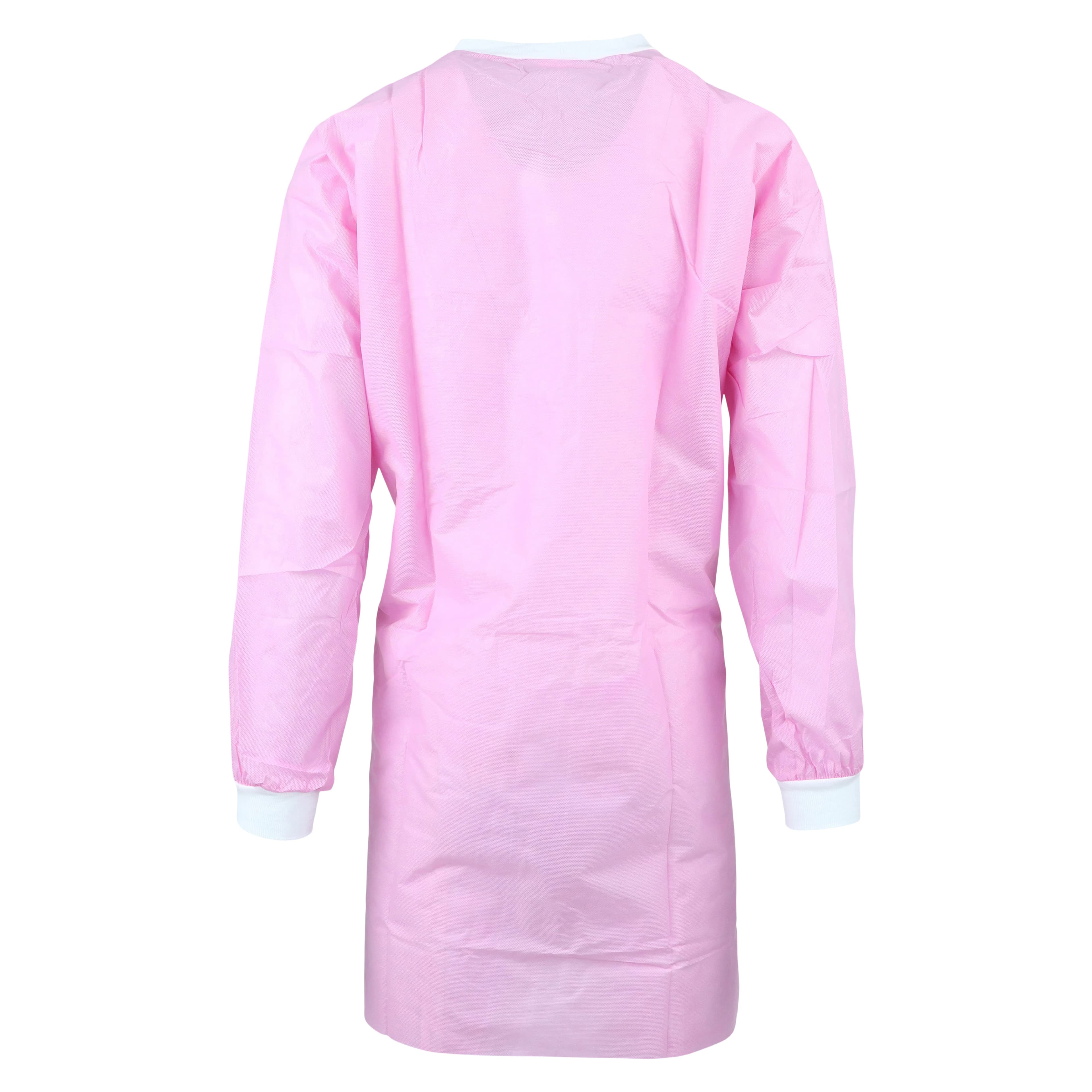 FitMe Disposable Lab Coat, Bubblegum Pink, Small, 10/Pack thumbnail 4