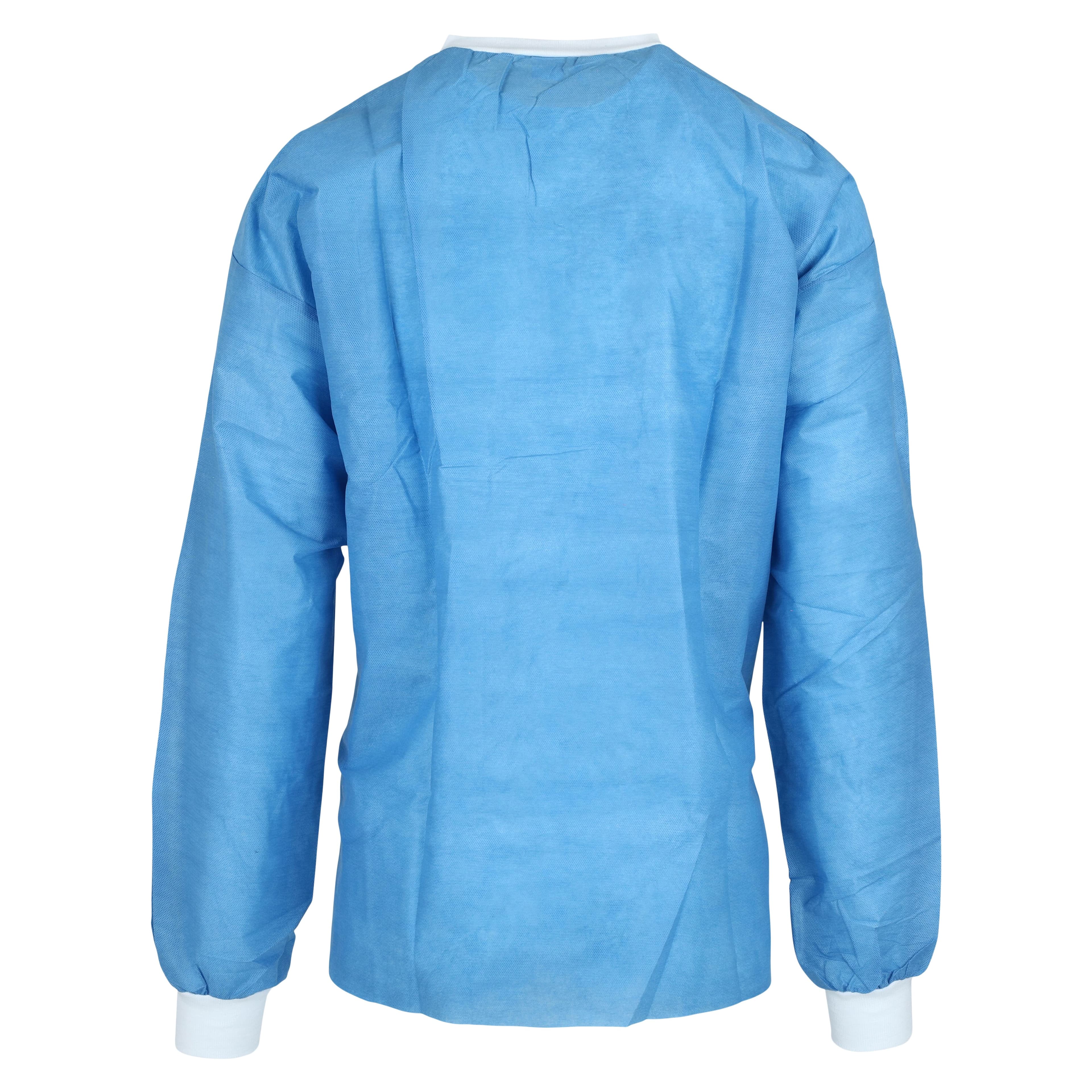 Dukal FitMe Disposable Lab Jacket, Ceil Blue, XX-Large, 10/Pack, UGJ-6503-XXL thumbnail 6