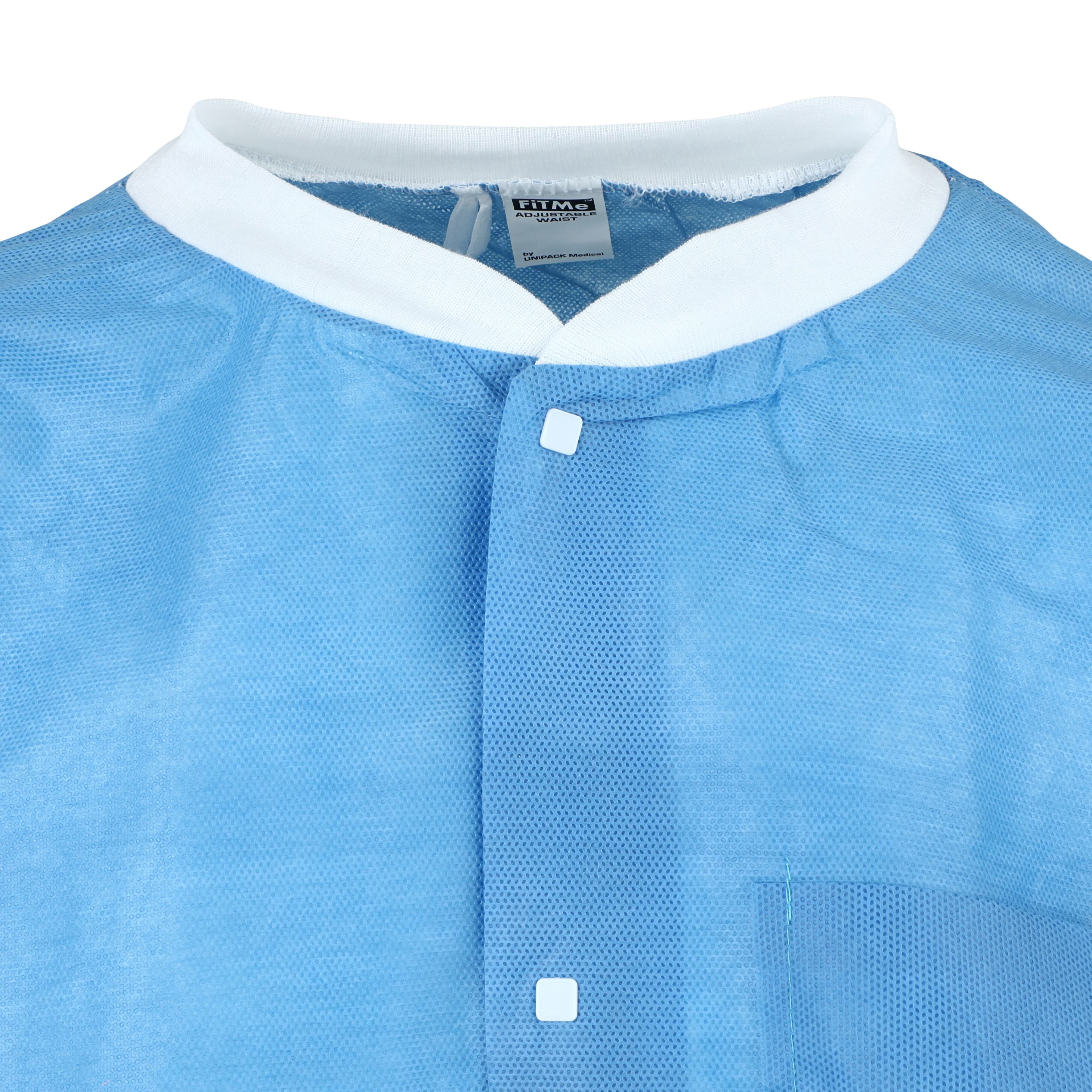 Dukal FitMe Disposable Lab Jacket, Ceil Blue, XX-Large, 10/Pack, UGJ-6503-XXL thumbnail 7
