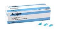 Accuject Disposable Dental Needles, Plastic Hub, 30 Gauge, Extra Short (12mm), Blue, 100/Box, 901005 thumbnail 2