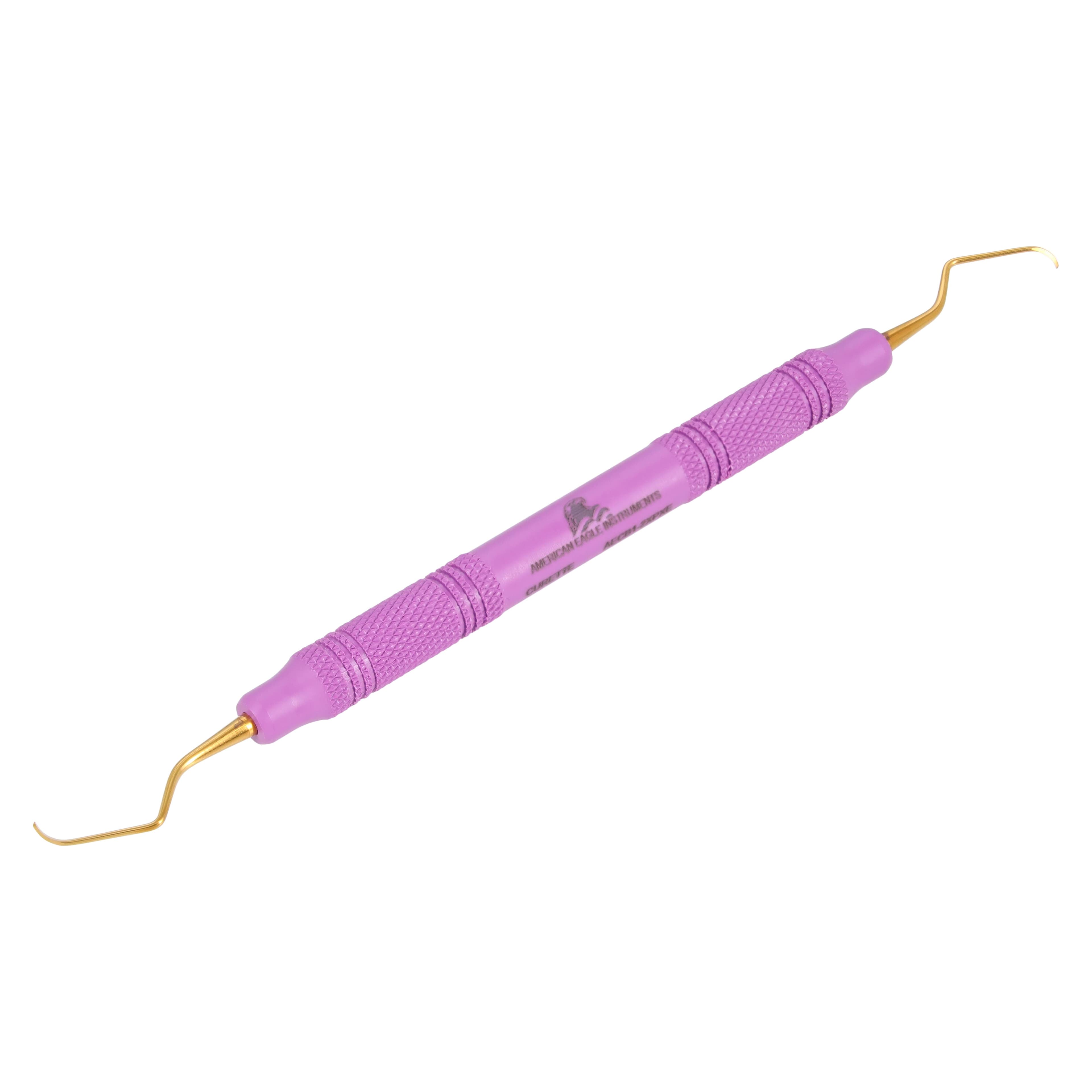 XP Squared Technology Universal Curette, Barnhart 1/2, Narrow Blade, Double End, EagleLite Resin Handle, Purple, AECB1-2XPXE thumbnail 2