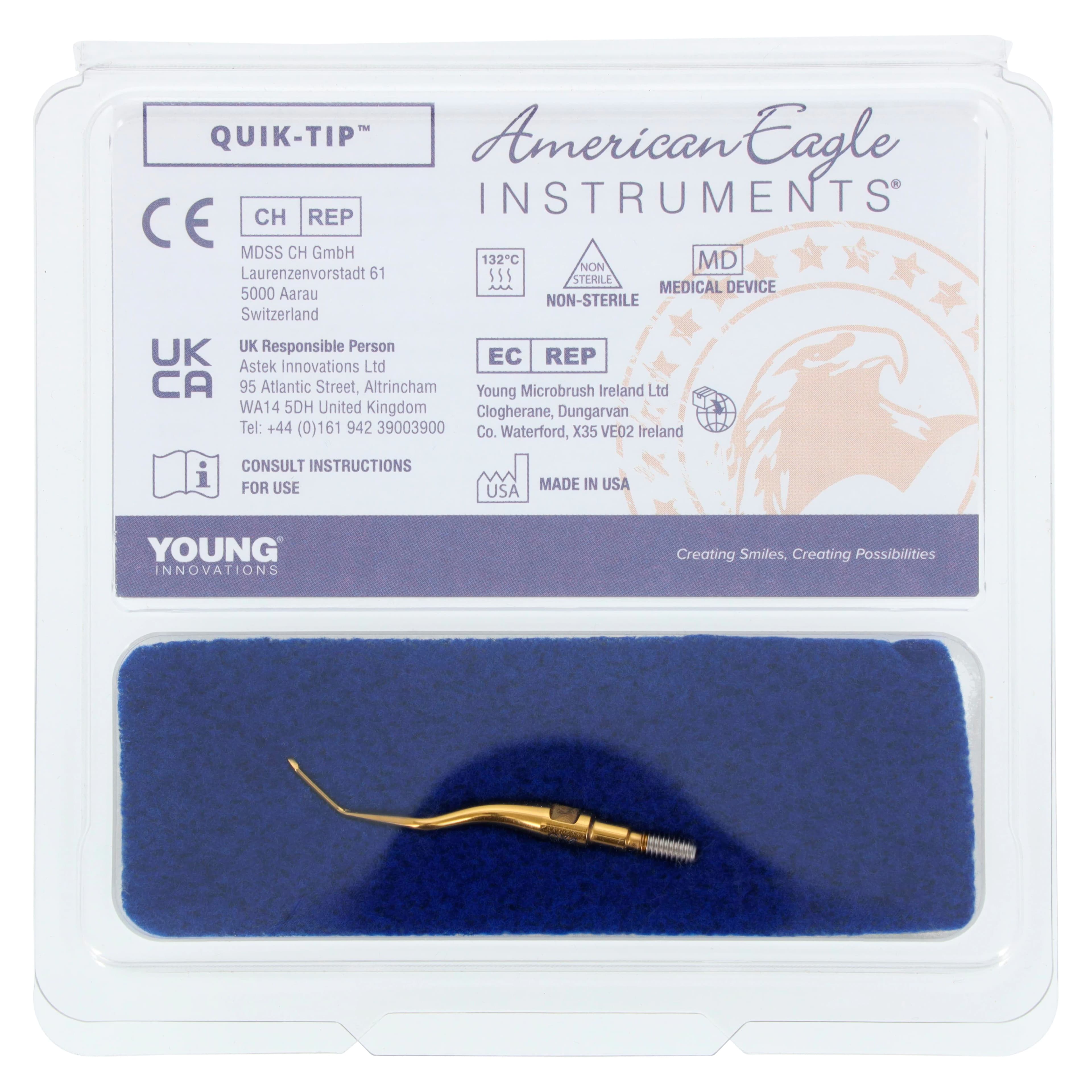 XP Squared Technology Quik-Tip Gracey Standard 13 Curette, Cone Socket, 440A Stainless Steel, AEG13XPQT - Gracey 13 XP Quik Tip - Image 1