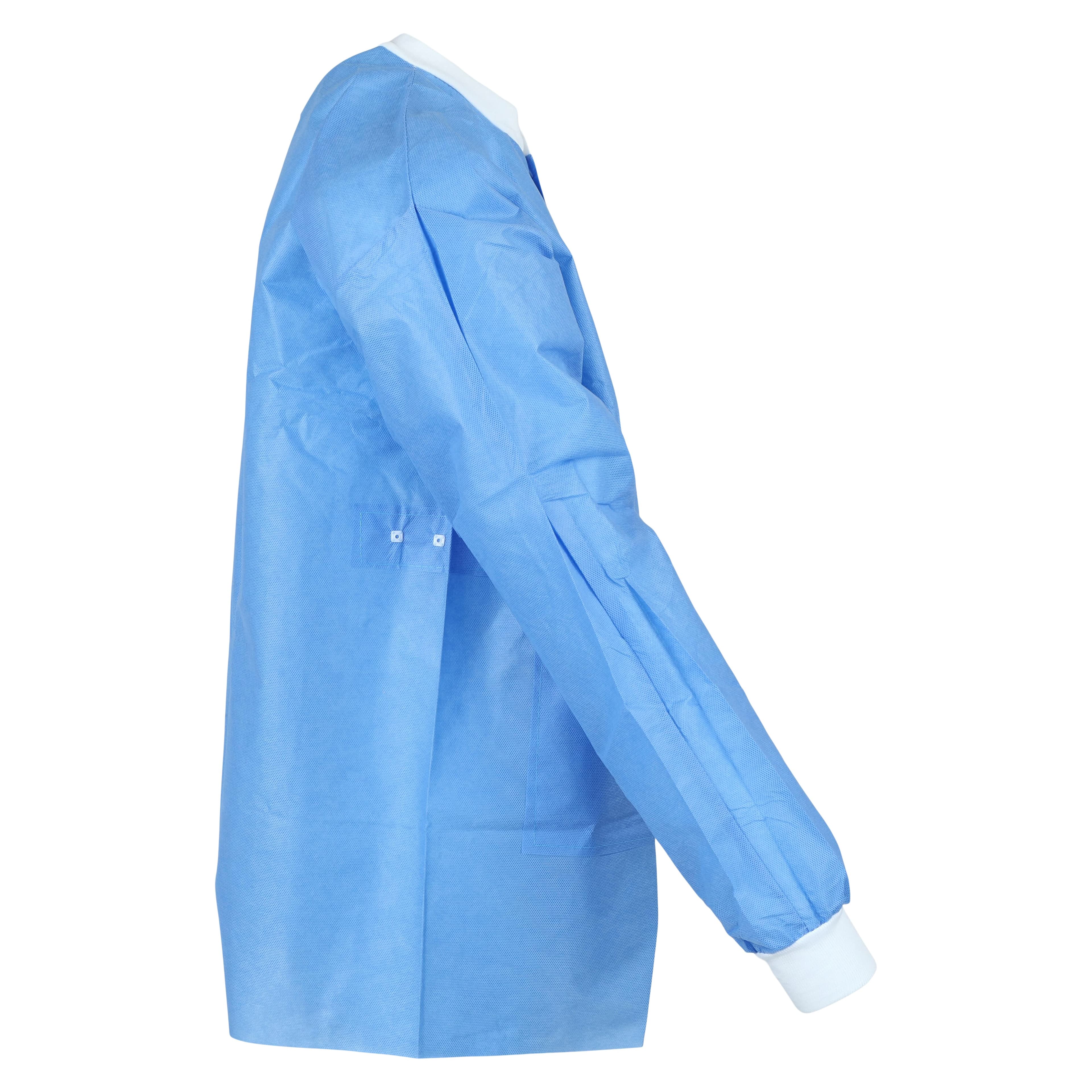 FitMe Disposable Lab Jacket, Medical Blue, Medium, 10/Bag, UGJ-6513-M thumbnail 4