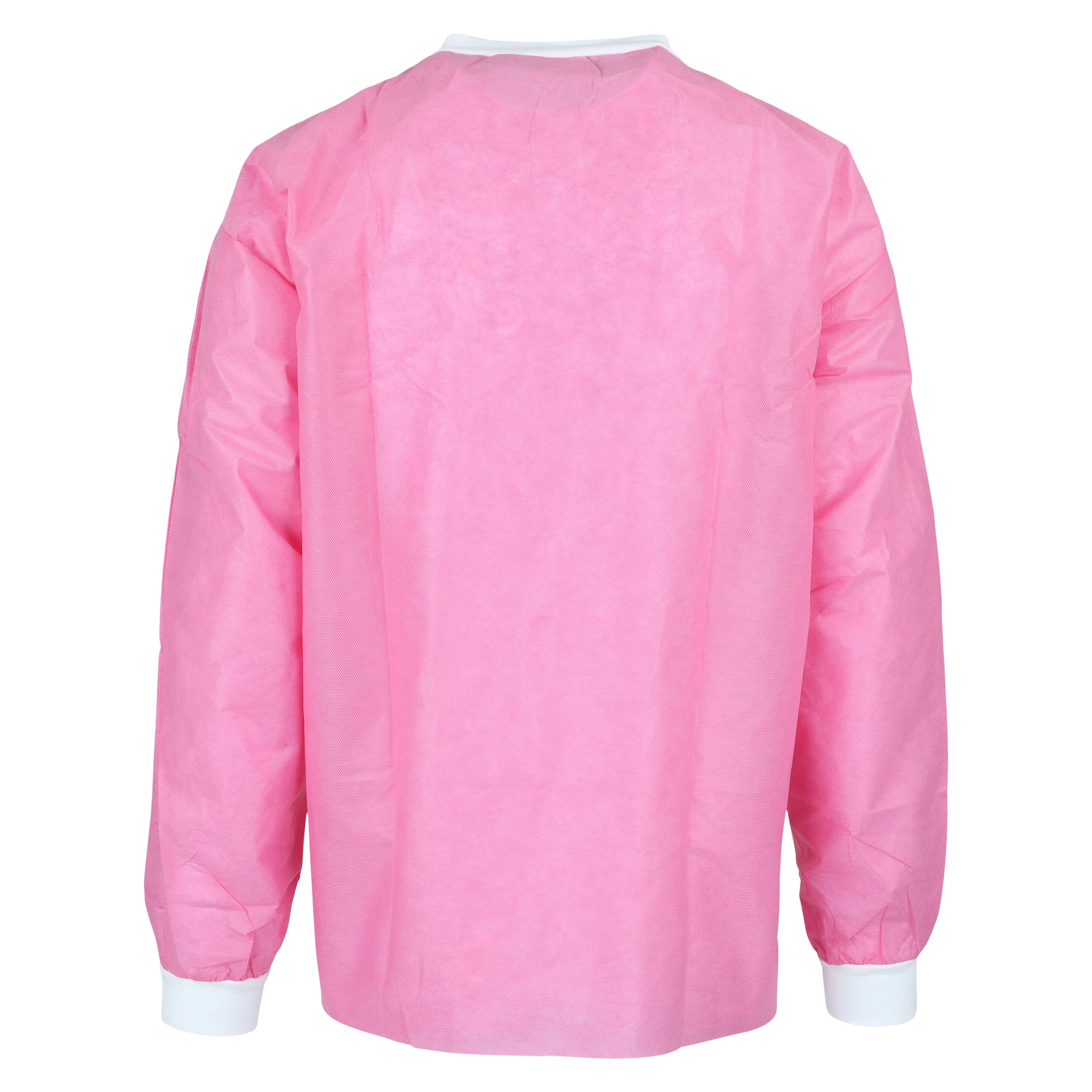 Dukal FitMe Disposable Lab Jacket, Raspberry Pink, XX-Large, 10/Pack, UGJ-6509-XXL thumbnail 6