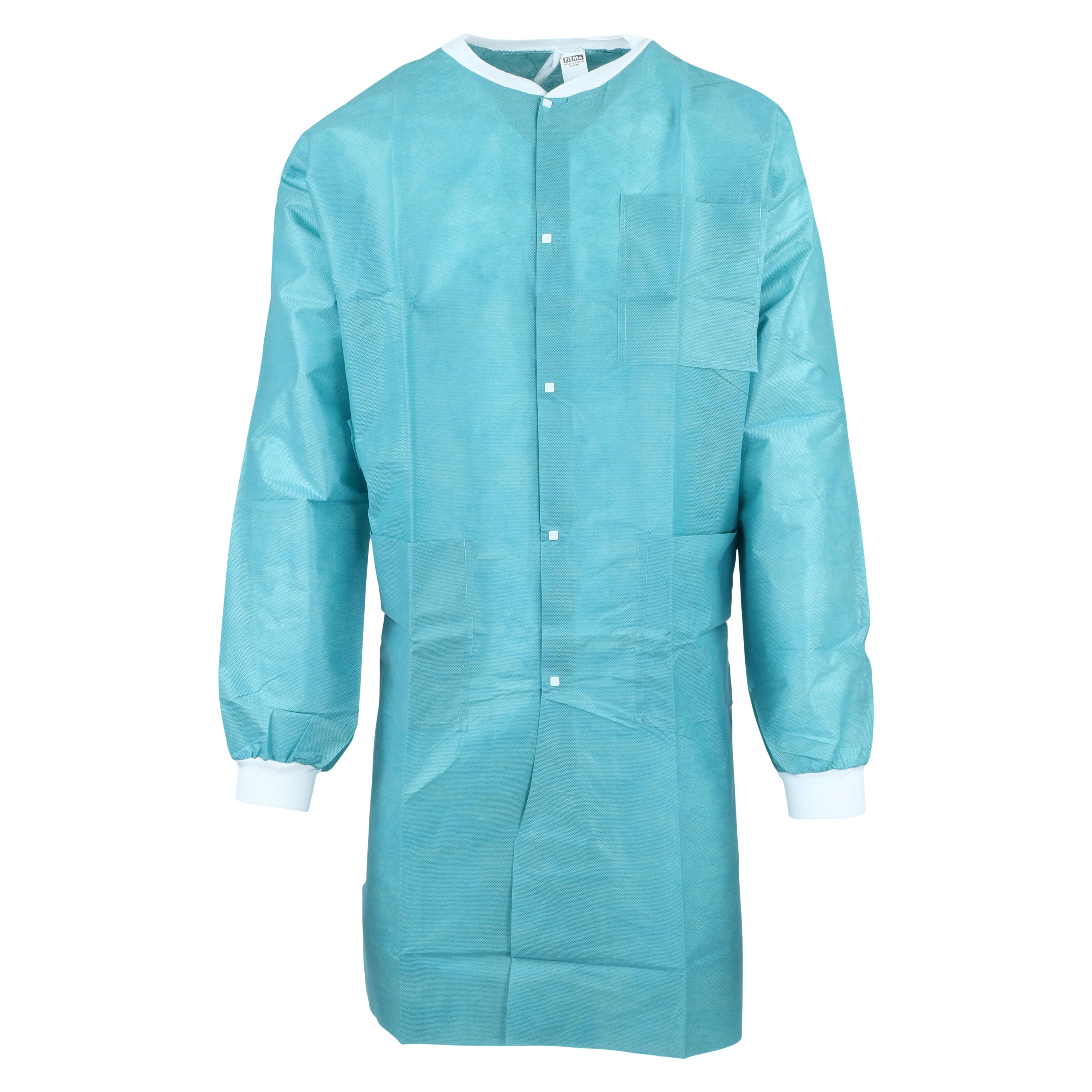 Dukal FitMe Lab Coat, Teal/Green, Small, 10/Pack, UGC-6605-S thumbnail 2