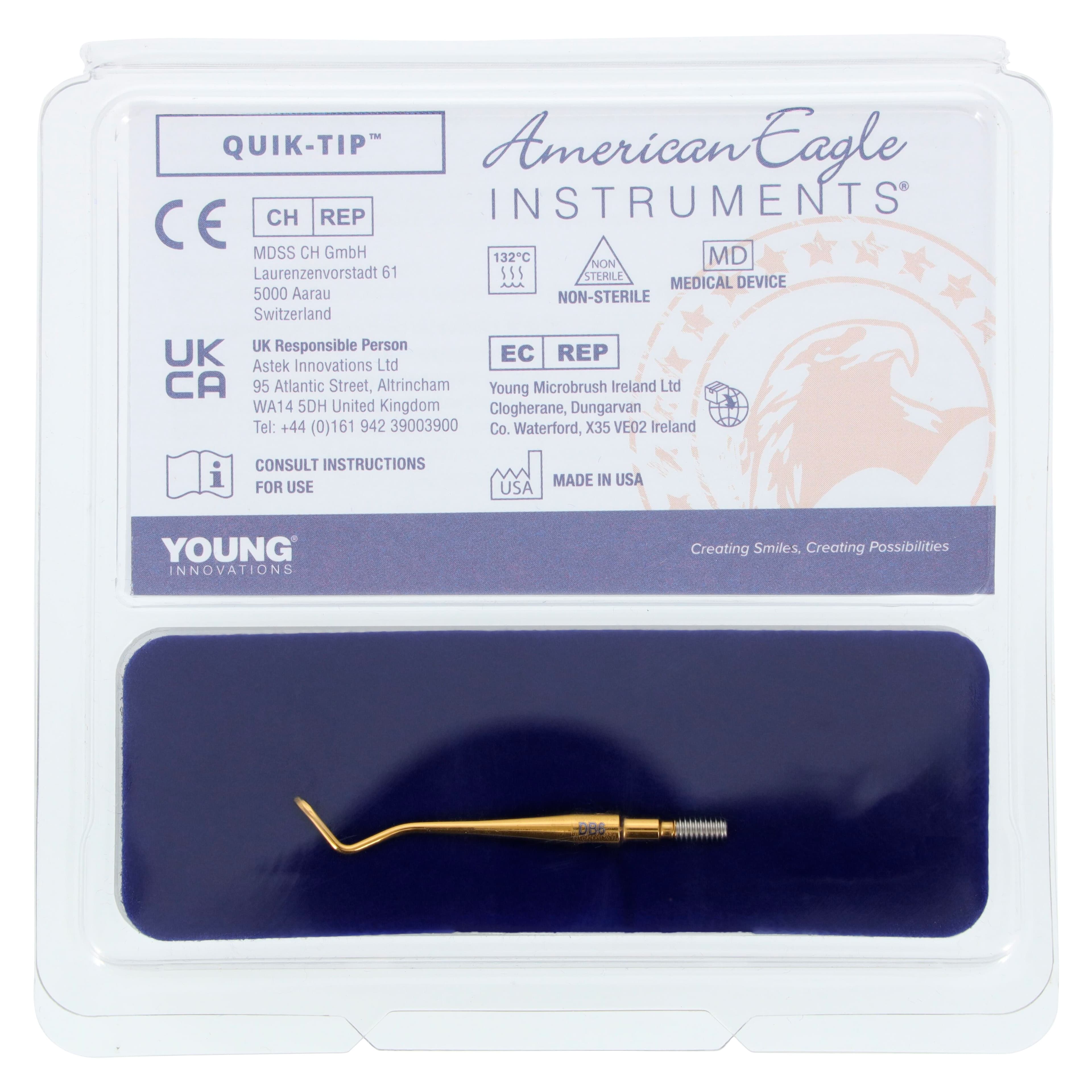 XP SQUARED Technology Quik-Tip Scaler Tip #204SB Sickle, Posterior, Cone Socket, 1/Pkg thumbnail 2