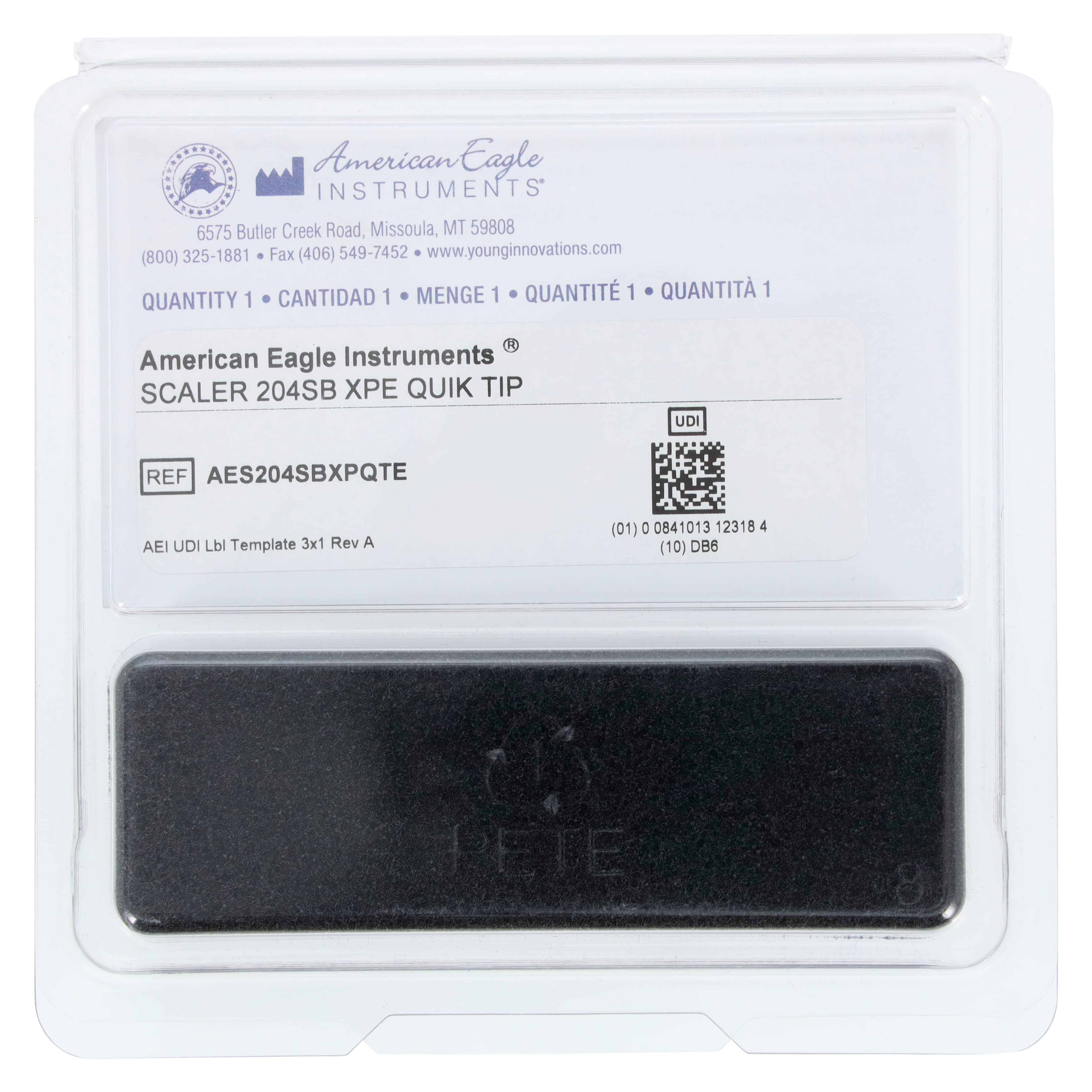 XP SQUARED Technology Quik-Tip Scaler Tip #204SB Sickle, Posterior, Cone Socket, 1/Pkg thumbnail 3