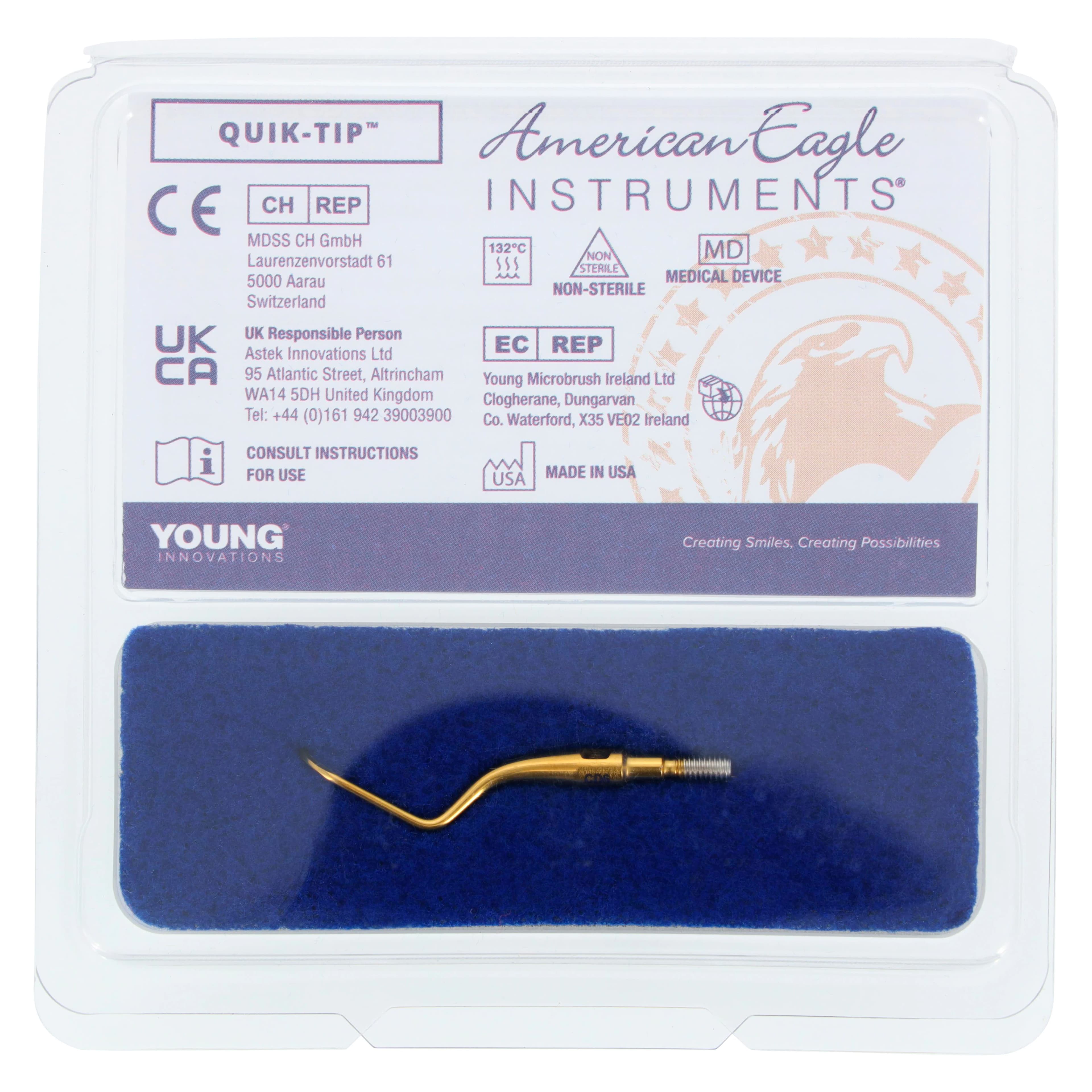 XP Squared Technology Quik-Tip Universal Curette Tip, #4R Columbia, Extended Shank, No Sharpening Required, AECC4RXPQTE thumbnail 3