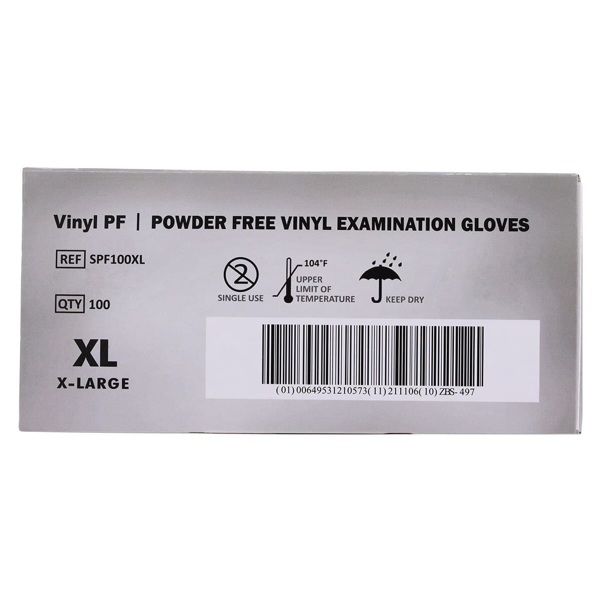 Dash Vinyl PF Exam Gloves, Powder-Free, Latex-Free, Clear, Extra Large, 100/Box, SPF100XL thumbnail 6