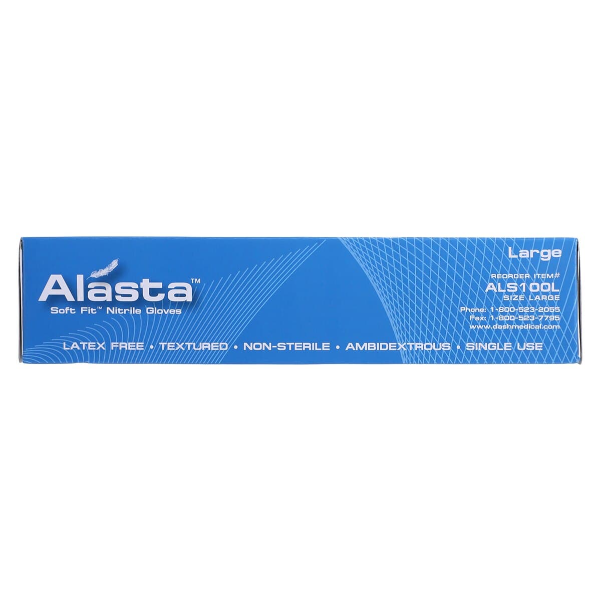Alasta Soft Fit Nitrile Examination Gloves, Powder-Free, Latex-Free, Textured Fingers, Large, Violet Blue, 100/Box, ALS100L thumbnail 8