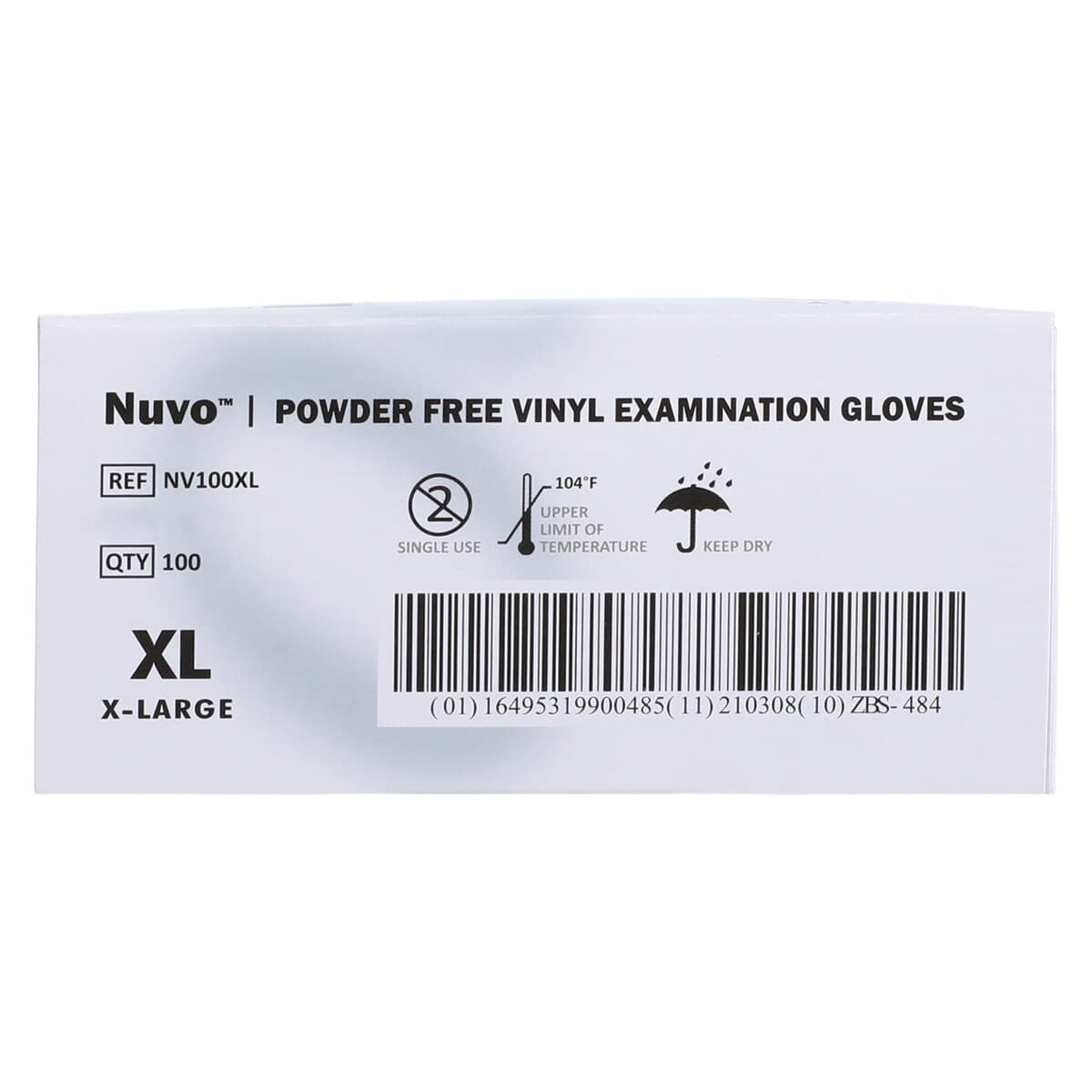 Nuvo Powder-Free Vinyl Exam Gloves, Extra Large, White, 100/Box, NV100XL thumbnail 7