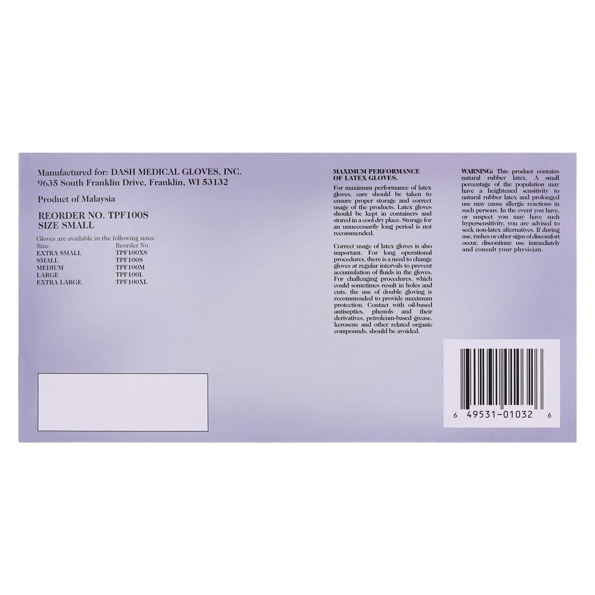 MicroPro Powder-Free Textured Latex Exam Gloves, Small, Natural, 100/Box, TPF100S thumbnail 9