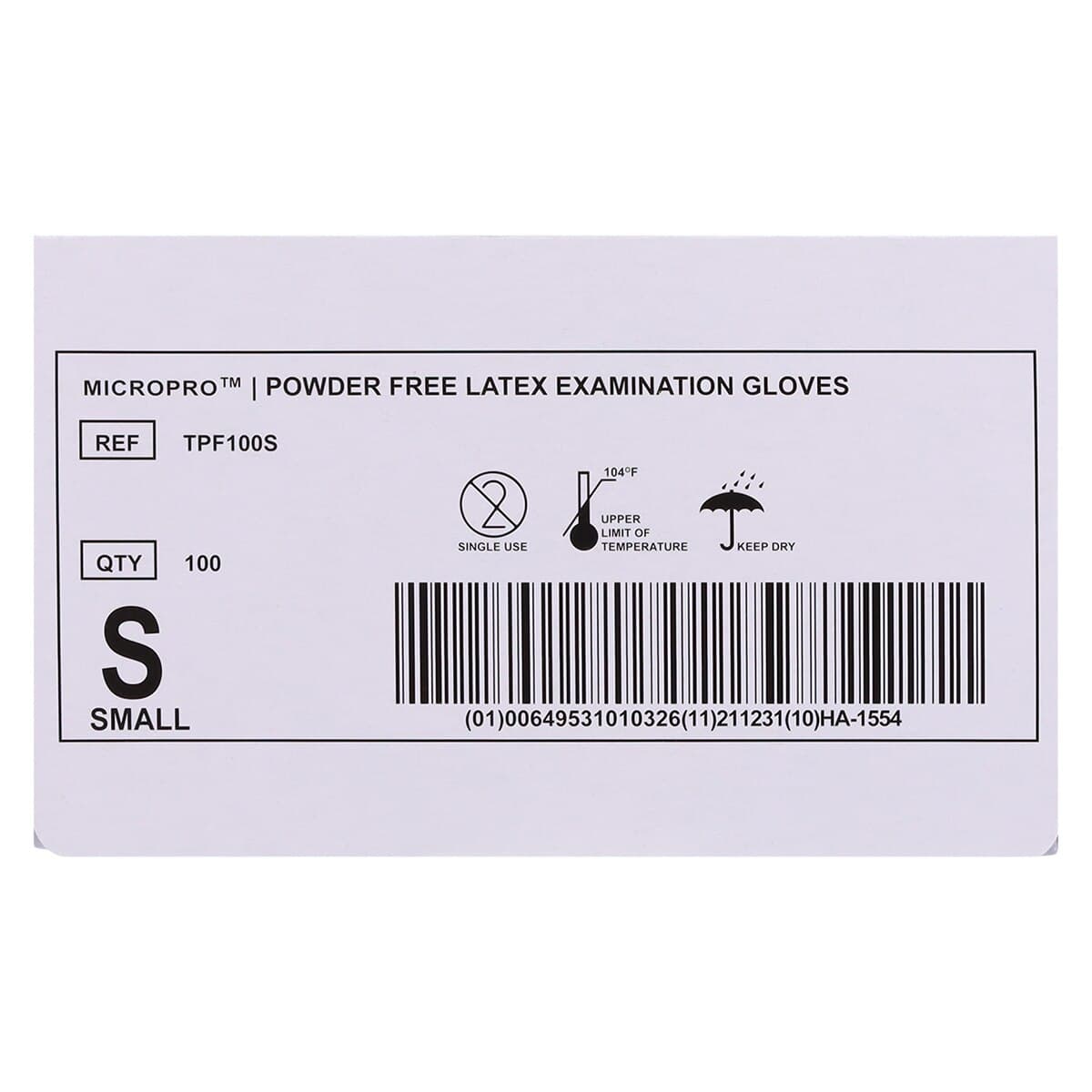 MicroPro Powder-Free Textured Latex Exam Gloves, Small, Natural, 100/Box, TPF100S thumbnail 7