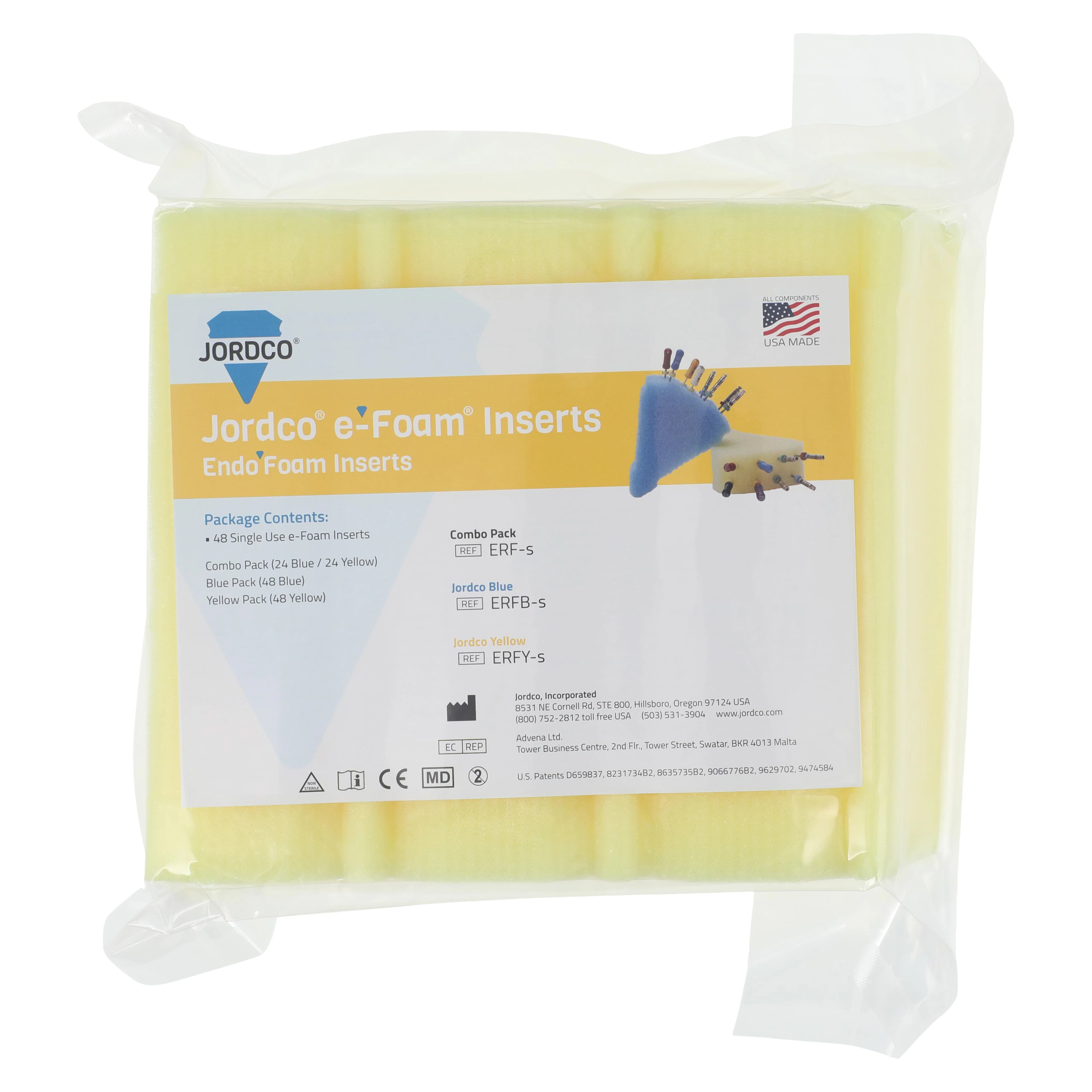 Jordco EndoRing e-Foam Inserts, Yellow, 48/Pkg, ERFY - Endo Foam Inserts, Yellow, 48/Pkg., ERFY - Image 1