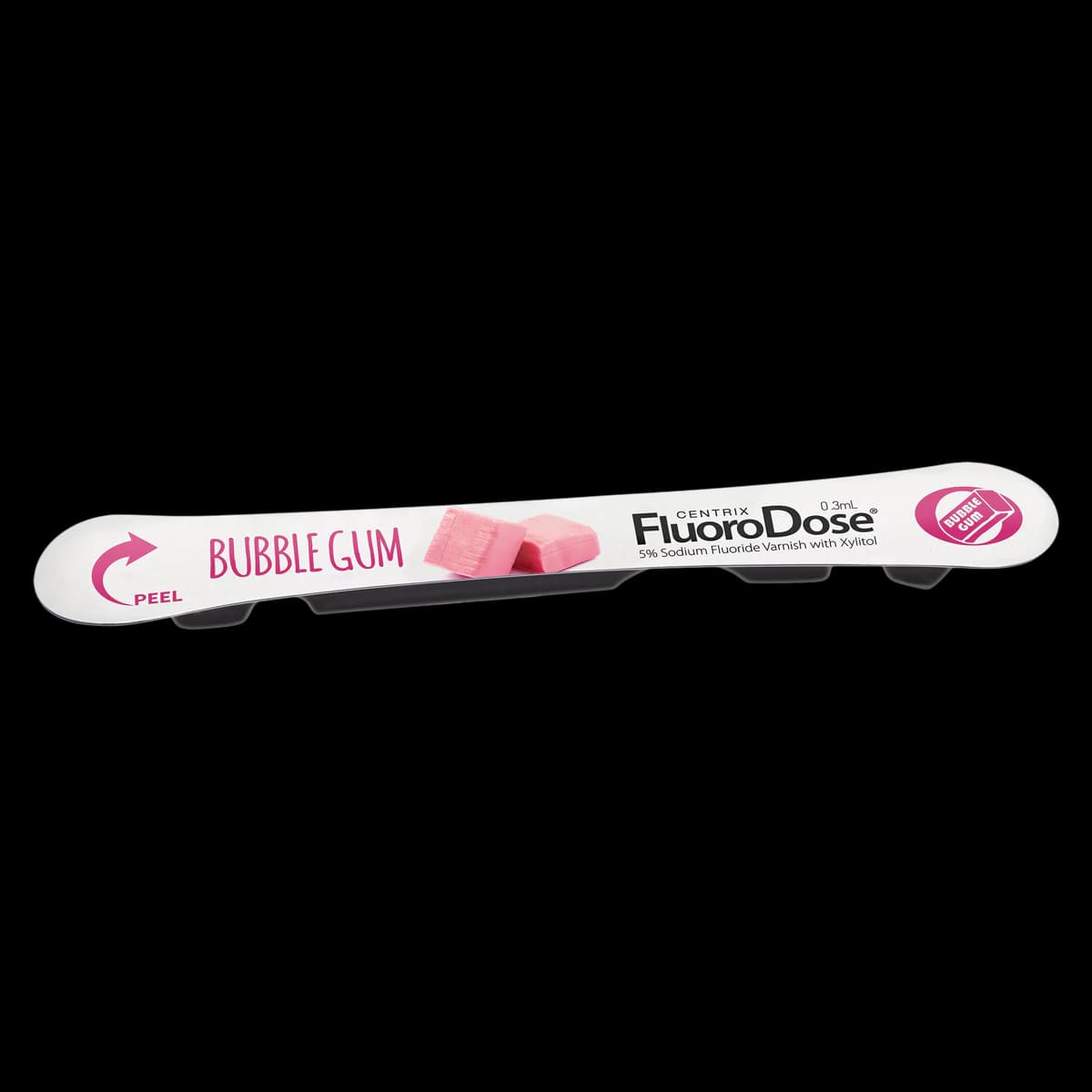 FluoroDose 5% Sodium Fluoride Varnish, Bubble Gum, 0.3 mL Unit Dose with Benda Brush, 120/Pkg, 360087 thumbnail 2