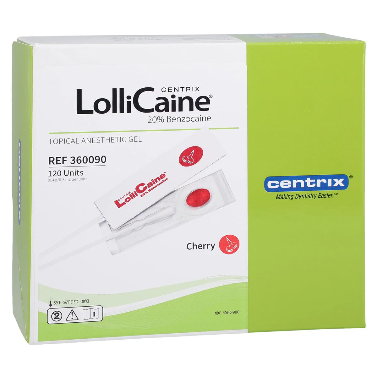 LolliCaine® Cherry Topical Benzocaine Gel, 20%, Single-Use LolliPacks, 0.3 mL, 120/Pk, 360090 thumbnail 2
