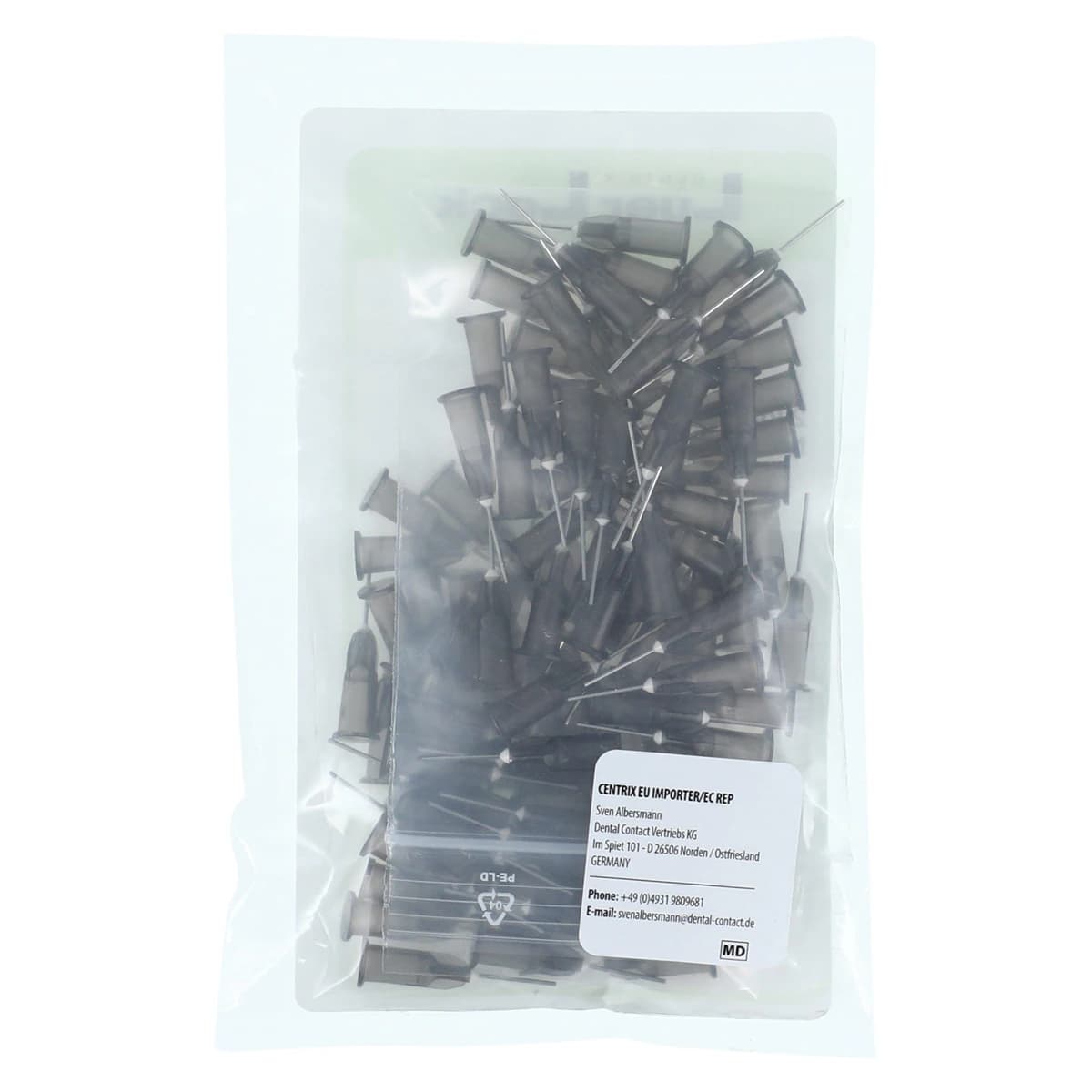 Centrix Onyx Luer-Lock Needle Tips, 22 Gauge, Gray, 100/Pkg thumbnail 2