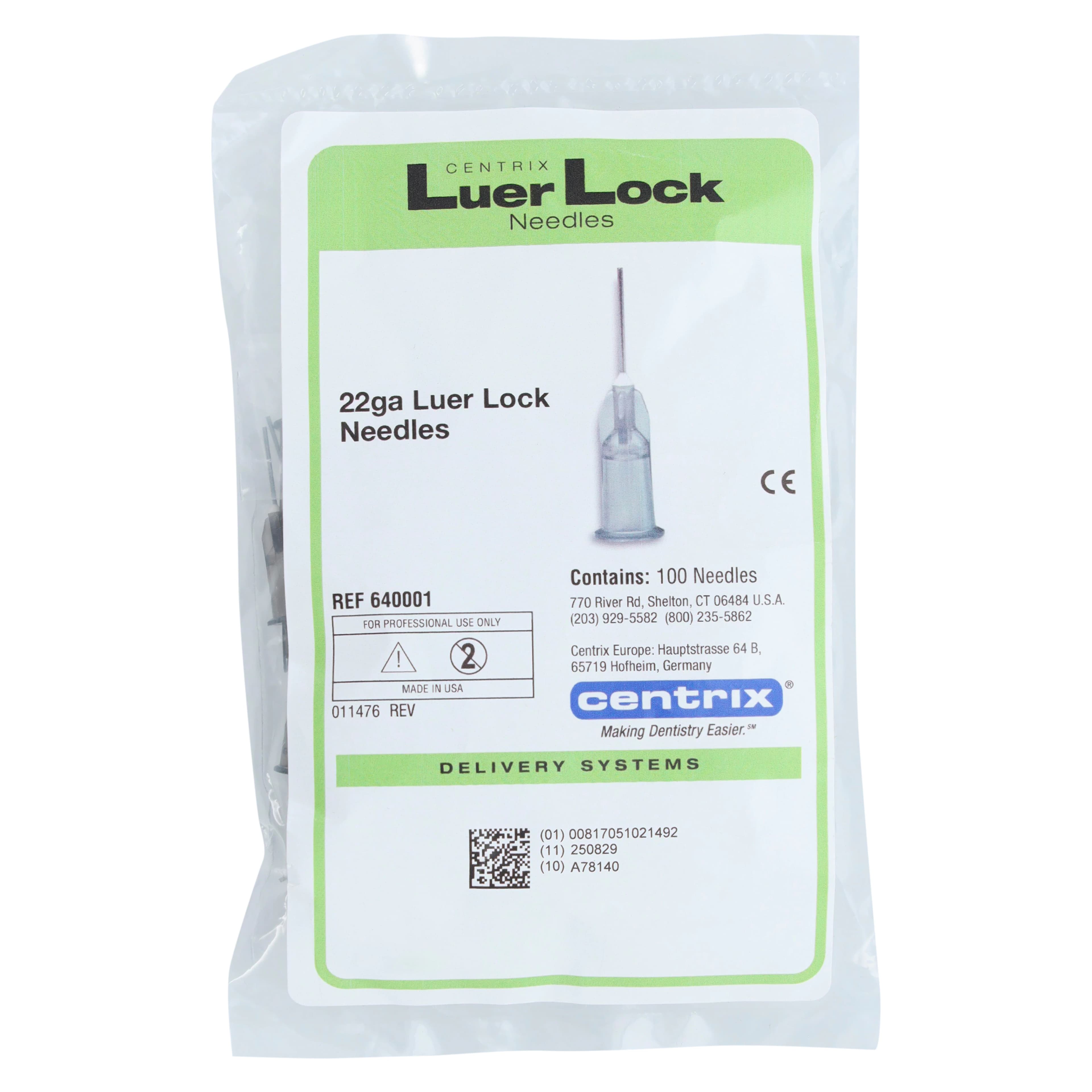 Centrix Onyx Luer-Lock Needle Tips, 22 Gauge, Gray, 100/Pkg thumbnail 3