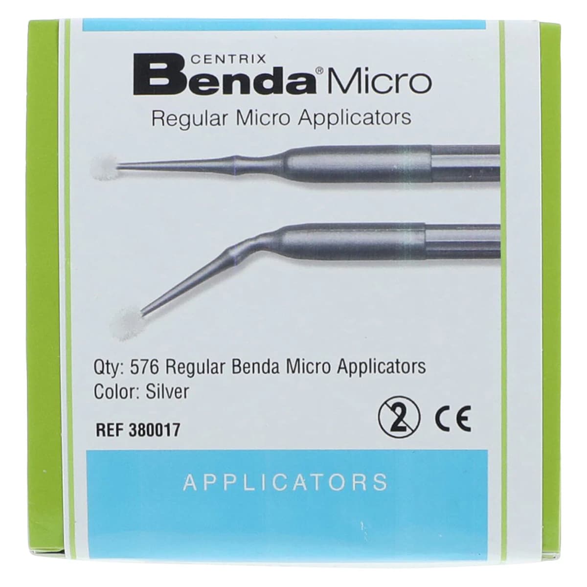 Benda® Micro Applicators, Regular Point, Single-Ended, Silver, 2.0 mm, 576/Pk, 380017 thumbnail 2