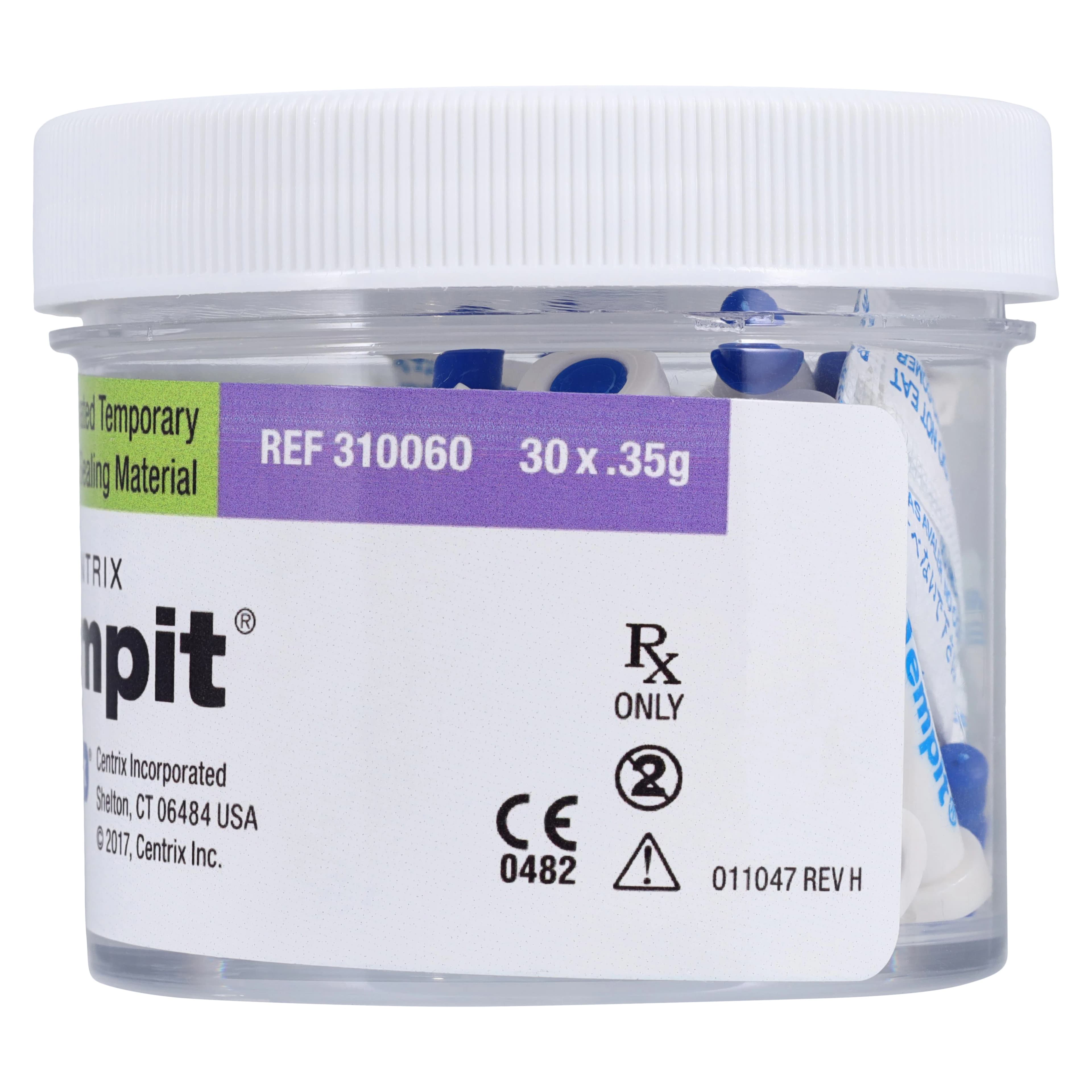 Tempit Moisture-Activated Temporary Filling and Sealing Material, Pre-Filled Tips, 0.35 g, Medium Viscosity, 30/Pk, 310060 thumbnail 6