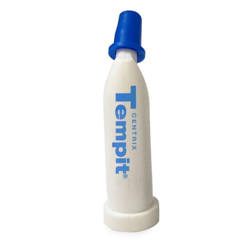 Tempit Moisture-Activated Temporary Filling and Sealing Material, Pre-Filled Tips, 0.35 g, Medium Viscosity, 30/Pk, 310060 - Tempit Temporary Filling Material, Pre-Filled Tips, 0.35 g, Medium Viscosity, 30/Pk, 310060 - Image 1
