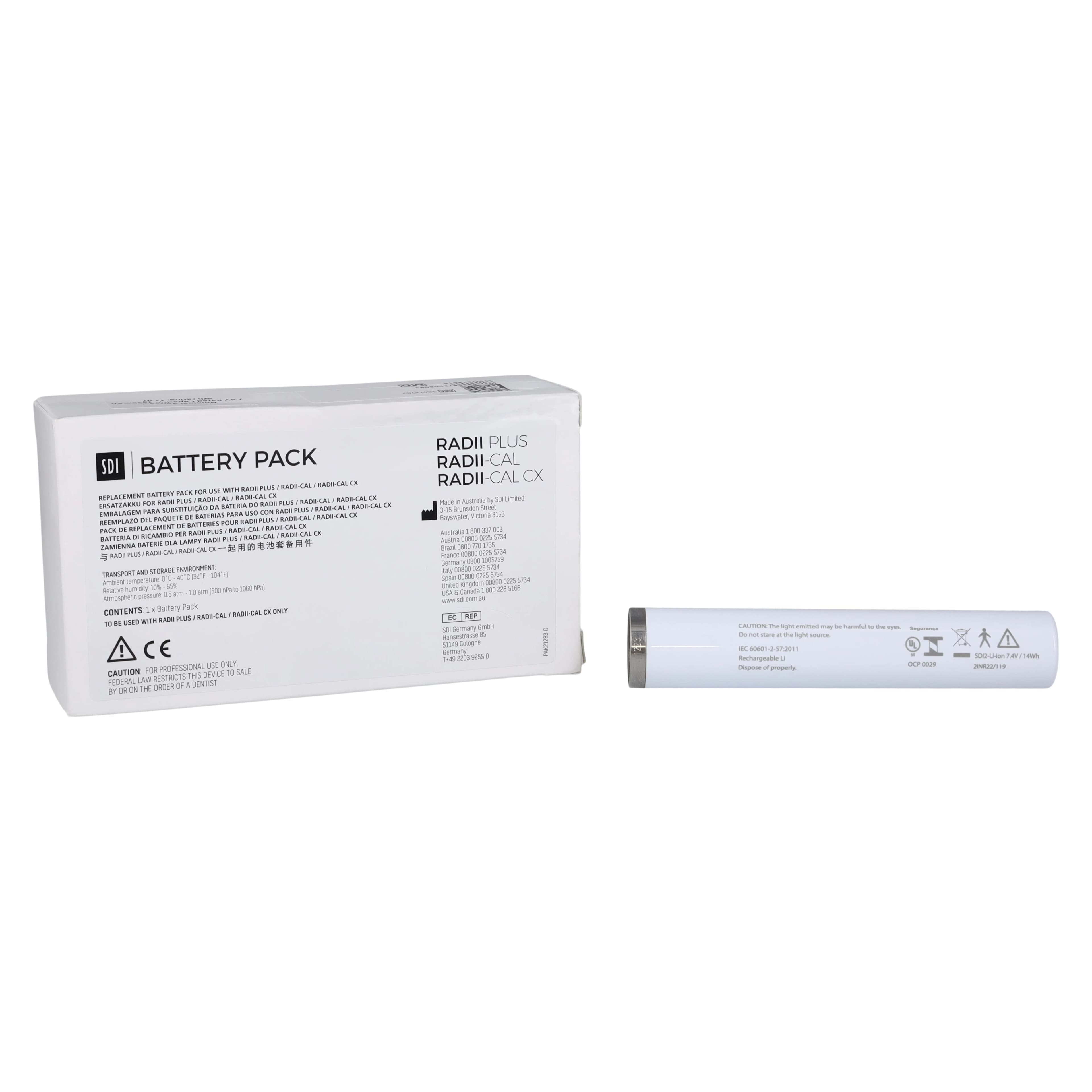SDI Radii Plus / Radii Cal Replacement Battery, Lithium-Ion, Rechargeable, 5600062, 1/Pkg - Patterson® LED Plus Replacement Battery - Patterson® LED Plus Replacement Battery - Image 1